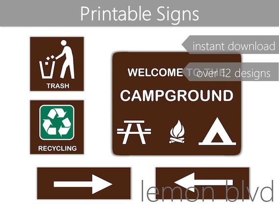 image regarding Printable Camping Signs known as Campground Signs or symptoms Tenting Get together Printables Immediate Electronic Obtain Tenting Social gathering Pack Tenting Social gathering Decorations Tenting Signs or symptoms