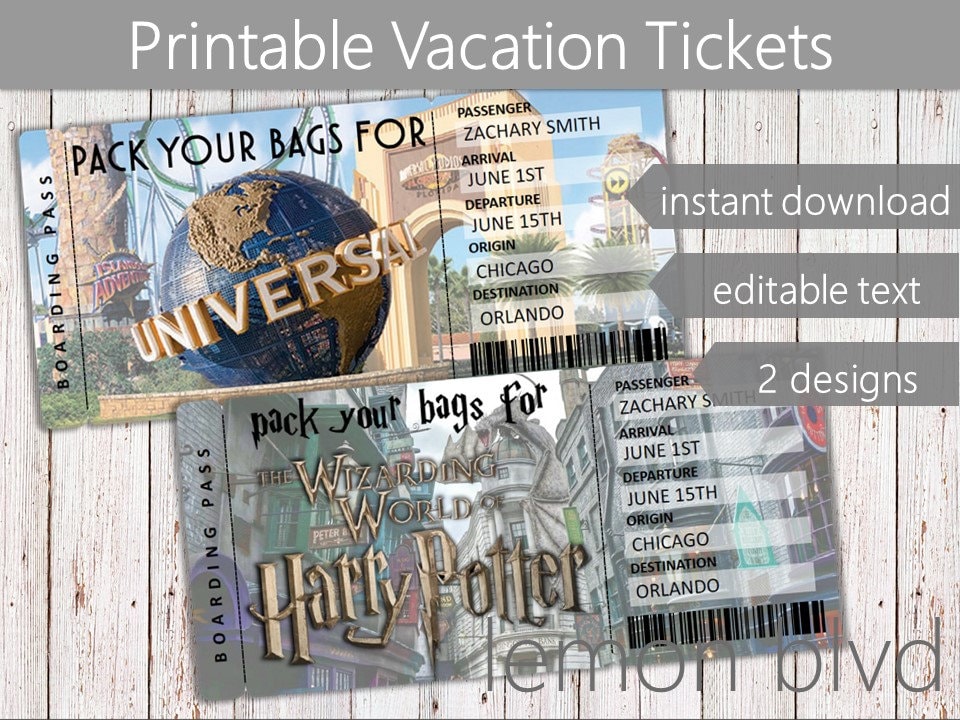 Printable Ticket To Universal Studios With Custom Name Surprise printable-ticket-to-universal-studios-with-custom-name-surprise