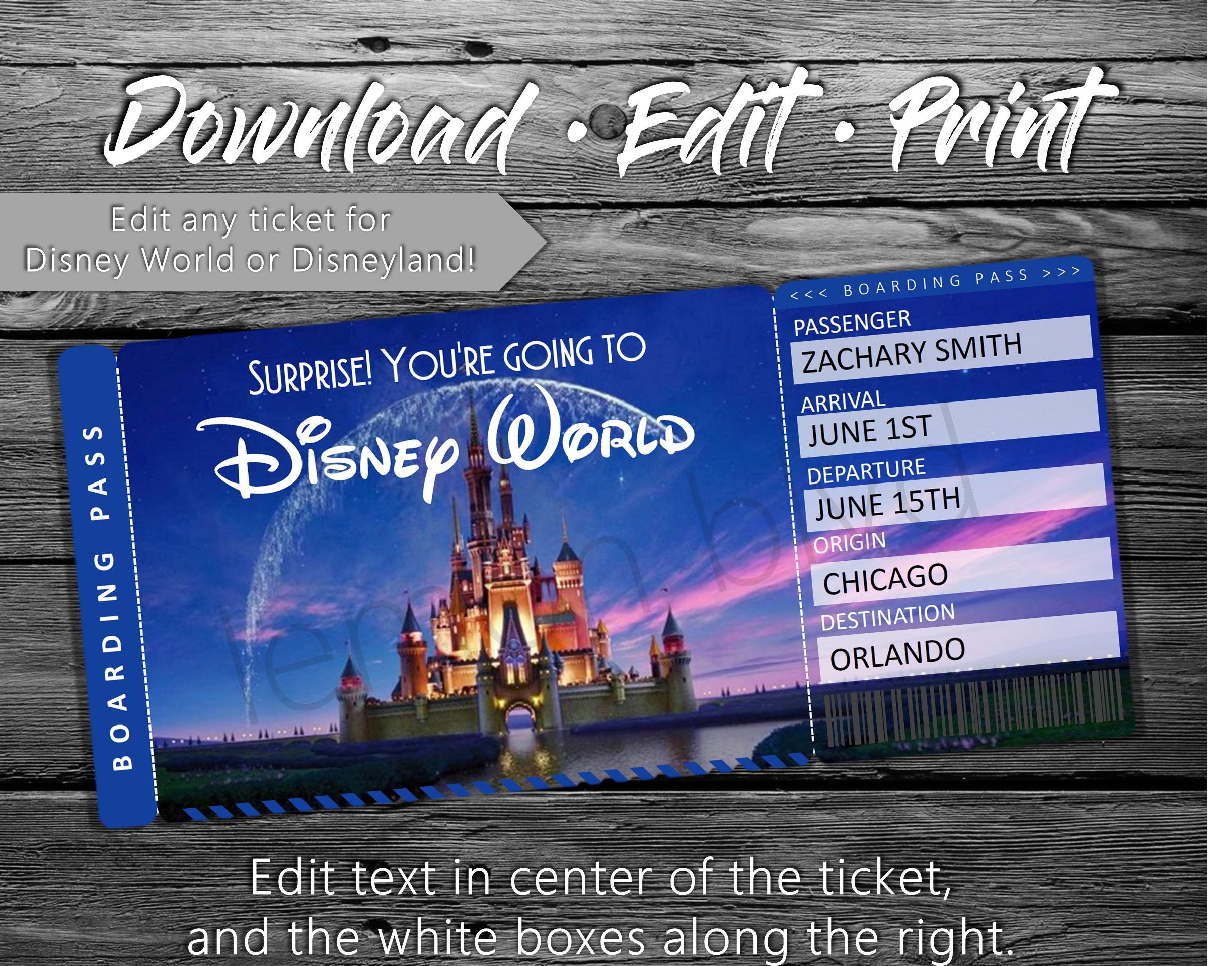 Free Printable Disneyland Tickets Template