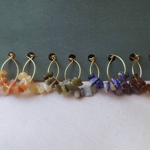 Gemstone Wine Glass Charms, Set of Eight, Crystal Charms, Gemstone Gifts, Host Gift, Holiday Gift image 8