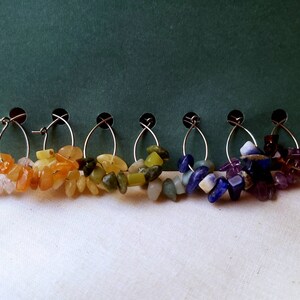 Gemstone Wine Glass Charms, Set of Eight, Crystal Charms, Gemstone Gifts, Host Gift, Holiday Gift image 7