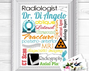 24 hr Turnaround: You Download & Print Personalized / Custom Gift Radiologist, Radiology, X-ray, MRI, CT Doctor Wall Art Sign 8x10" Any Name