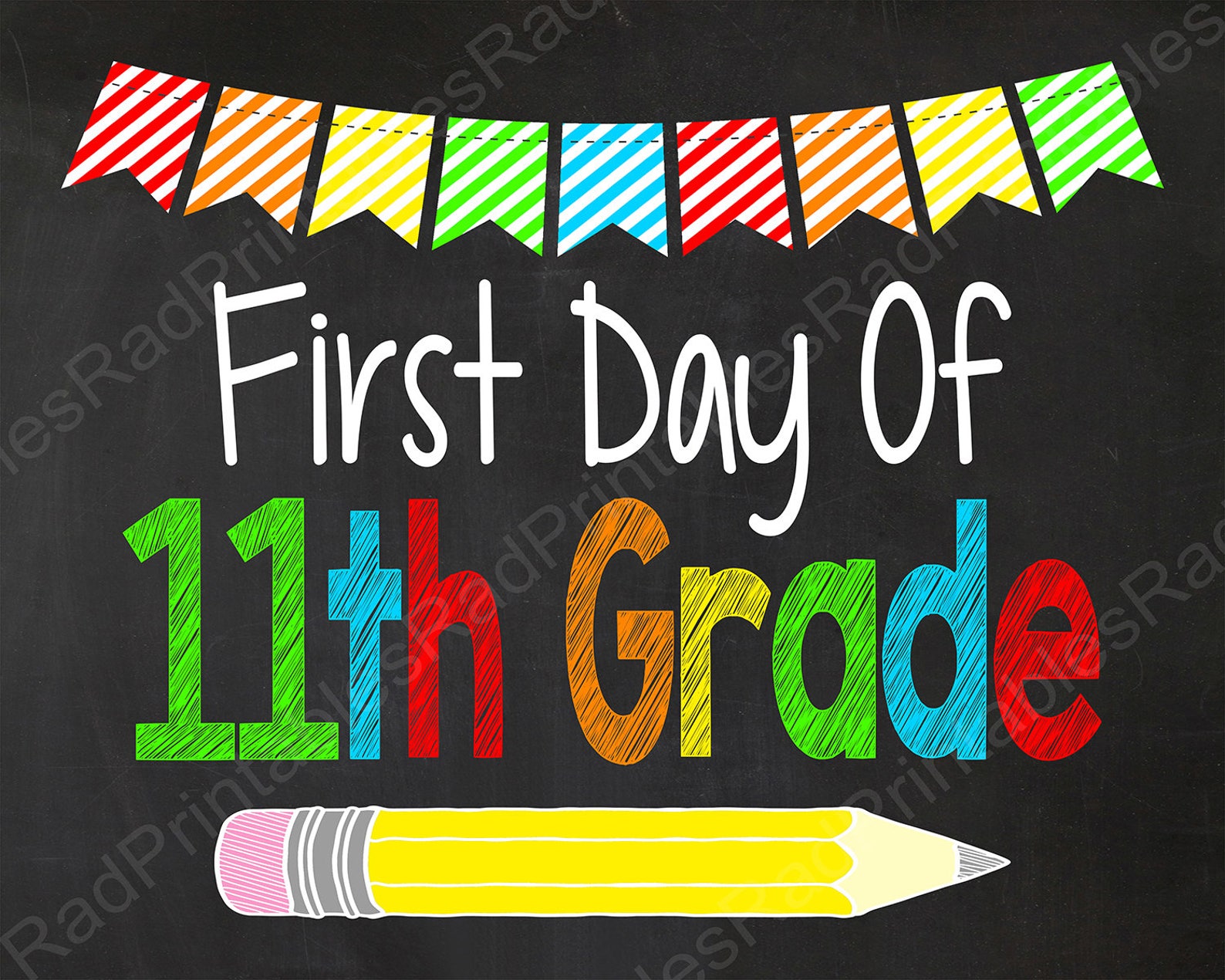 First Day of 11th Grade Sign Instant - Il 1588xN.1260556452 9fd6 