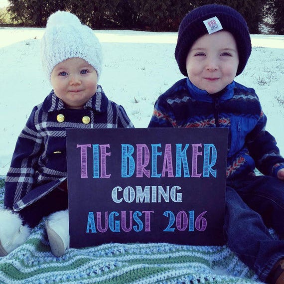 Digital Printable Chalkboard File Tie Breaker Pregnancy Announcement Chalkboard Sign Due December 2021 Girls Vs Boys Pink Or Blue Paper Party Supplies Invitations Announcements Safarni Org