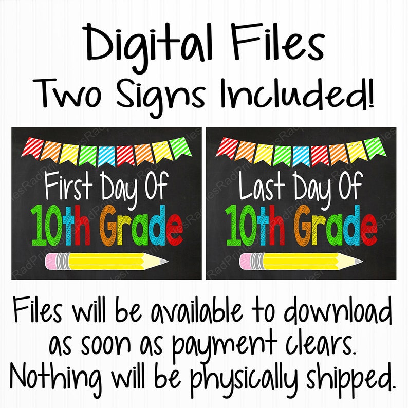 first-day-of-10th-grade-sign-instant-download-digital-etsy