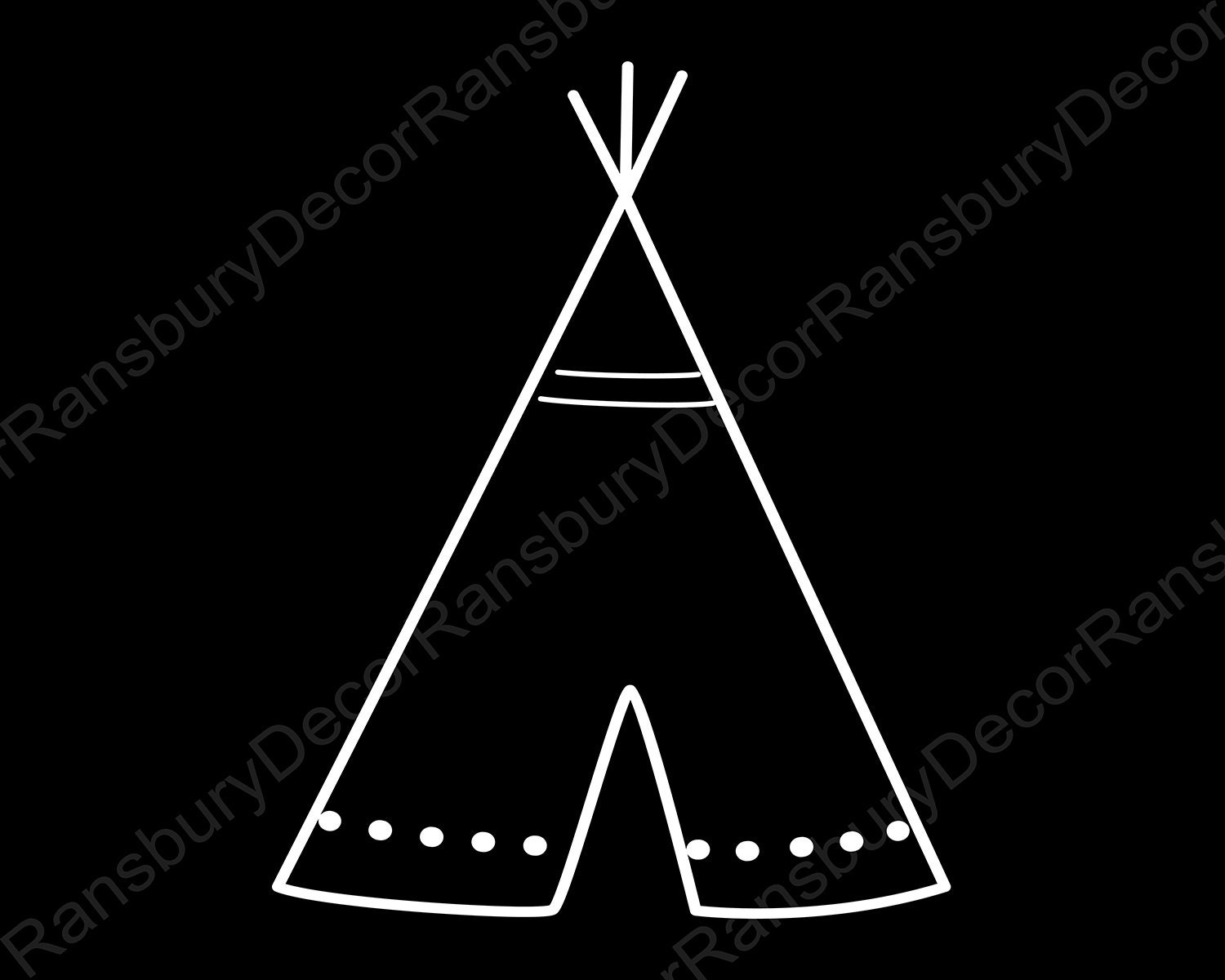 Instant Download File Teepee Poster Printable Nursery | Etsy
