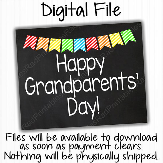 Download Happy Grandparents Day Sign Instant Download Printable Etsy