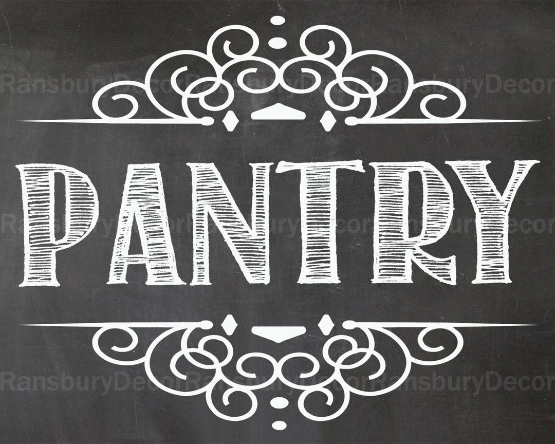 Pantry Chalkboard Sign Digital Chalkboard Sign Instant Etsy