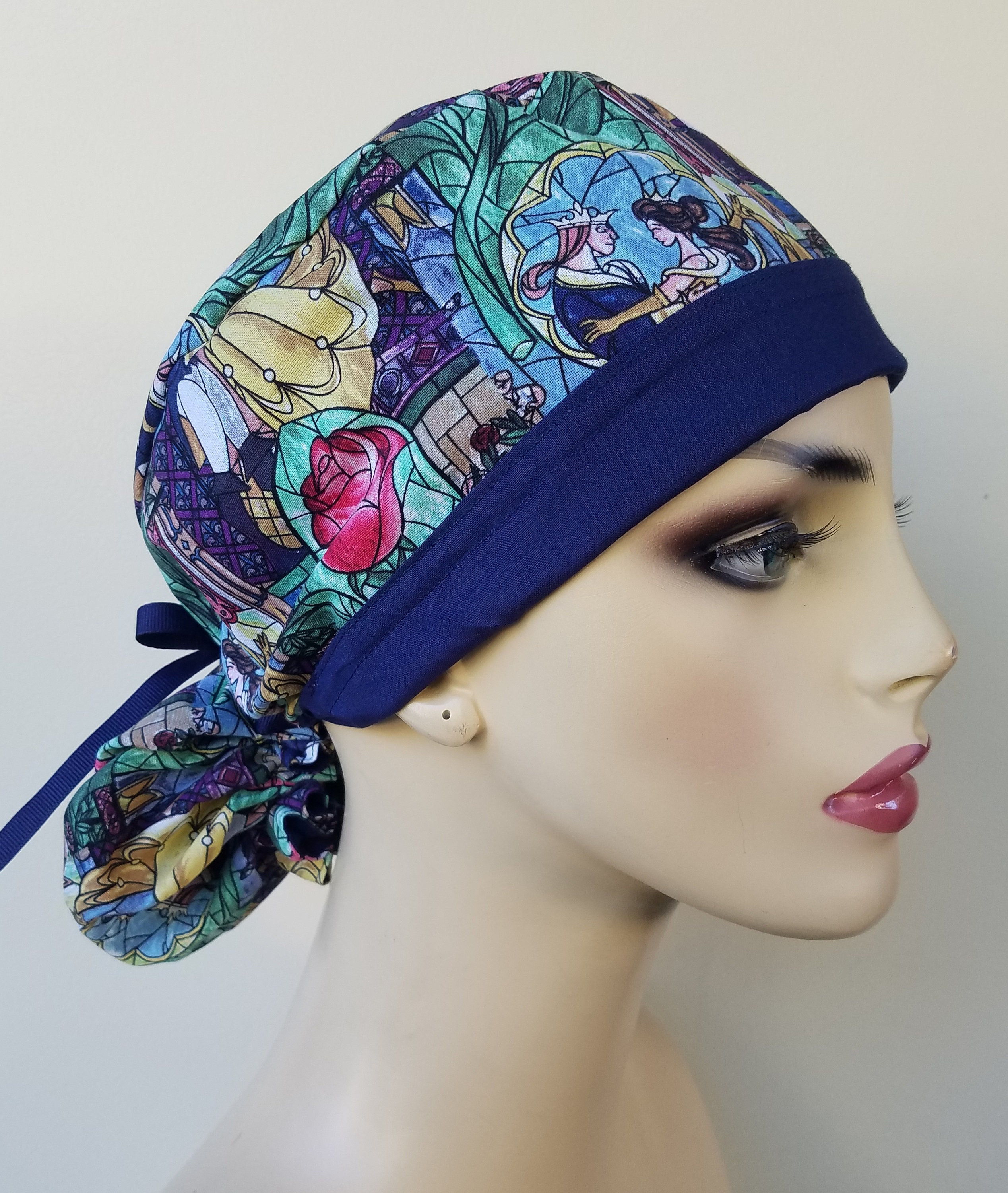Beast ponytail scrub cap, scrub hat
