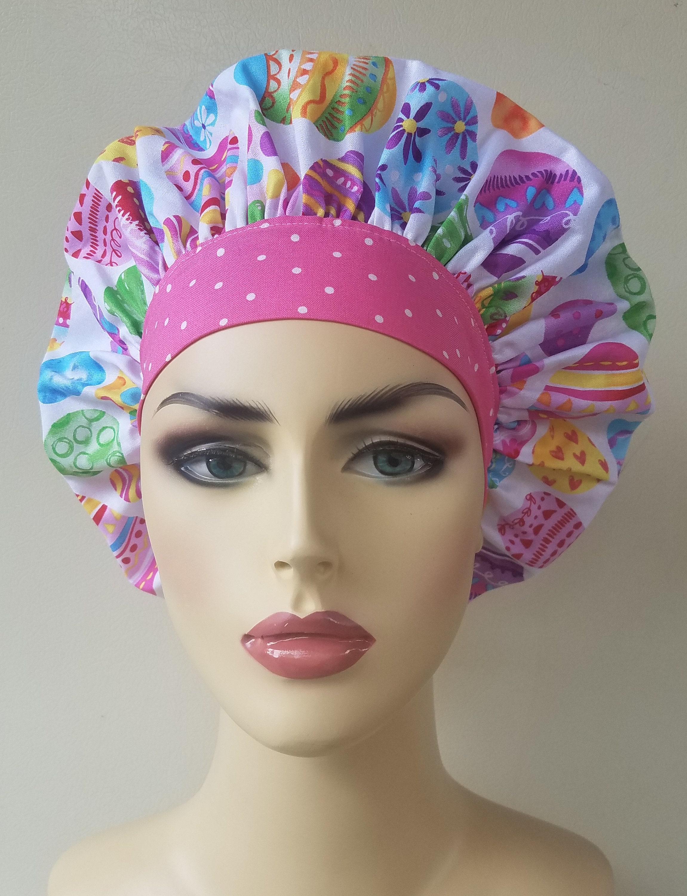 Easter bouffant surgical scrub hat, scrub cap for women, bouffant scrub