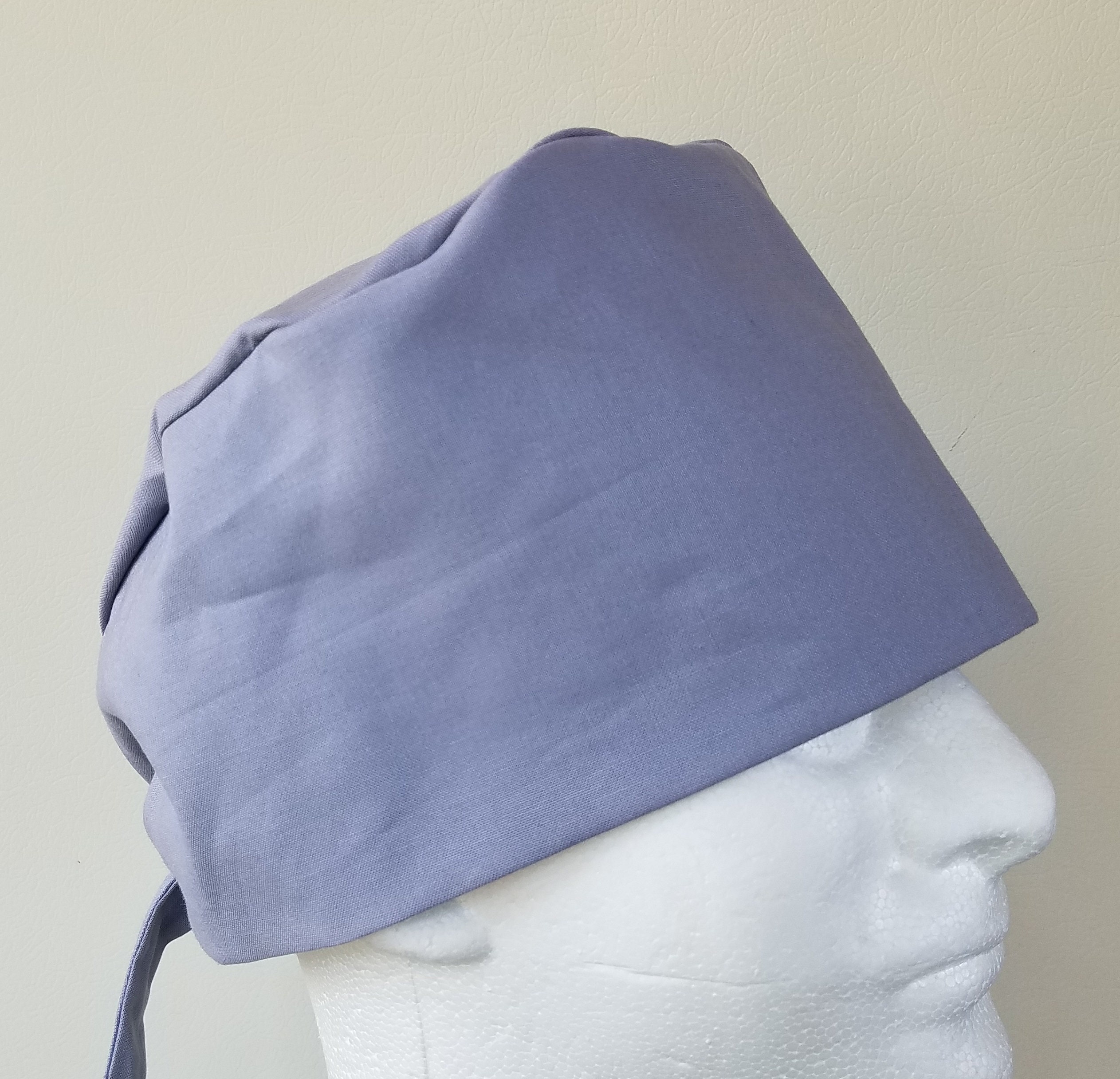 Mens solid gray scrub cap, scrub cap, scull cap, Dr. Scrub hat, men