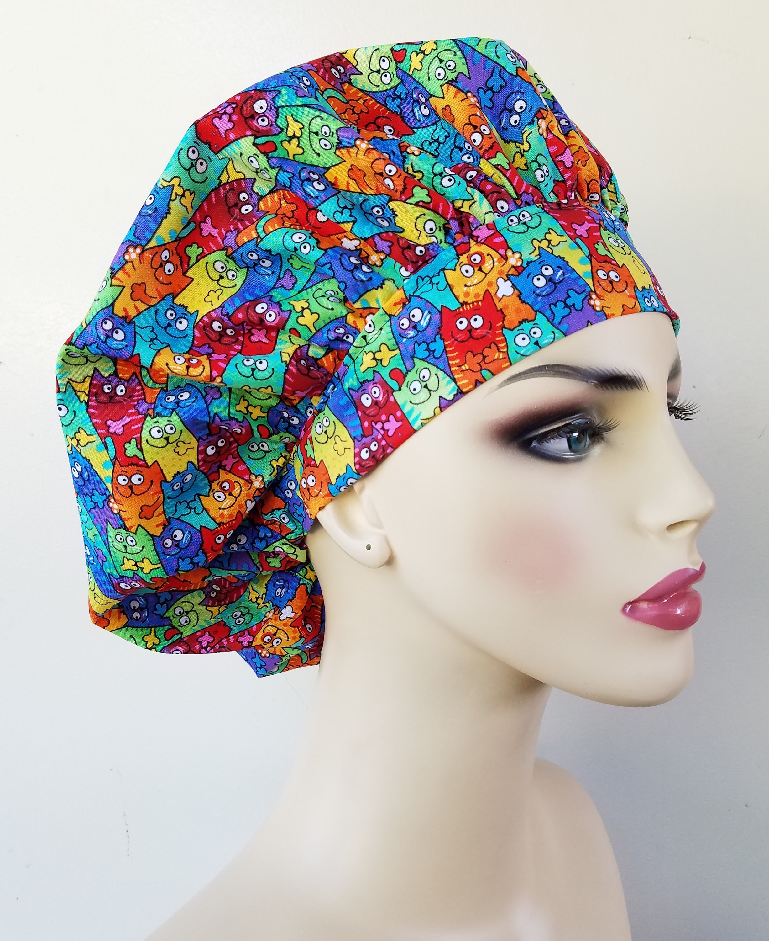 Bouffant surgical scrub hat, scrub cap for women, scrub hat, surgical ...