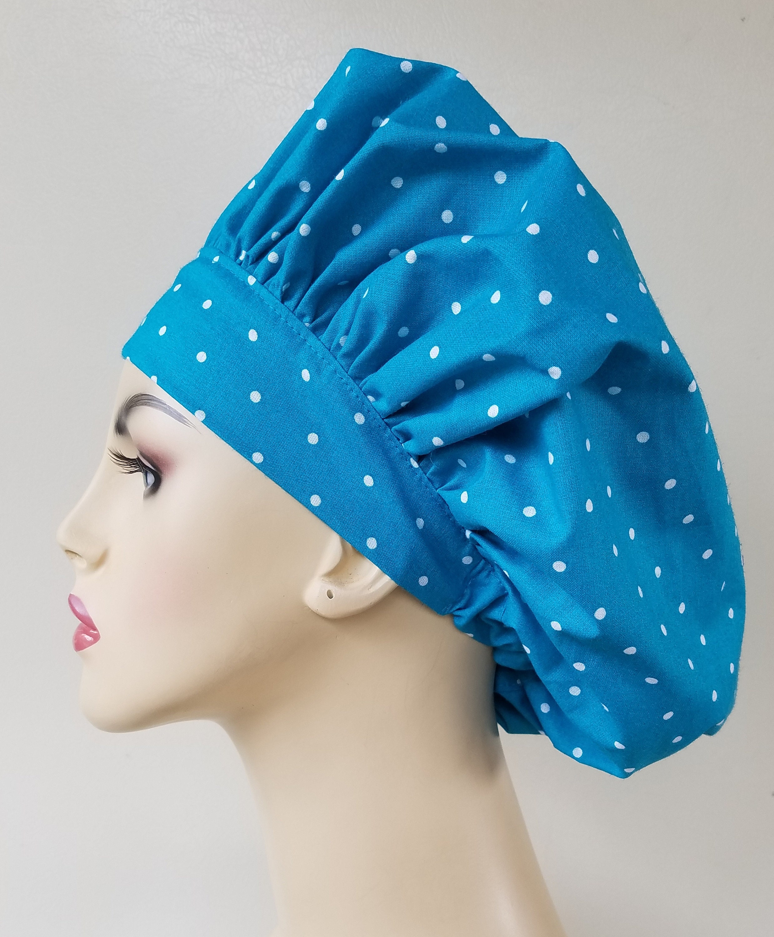 Teal scrub hat, scrub cap for women, bouffant scrub hats, surgical cap