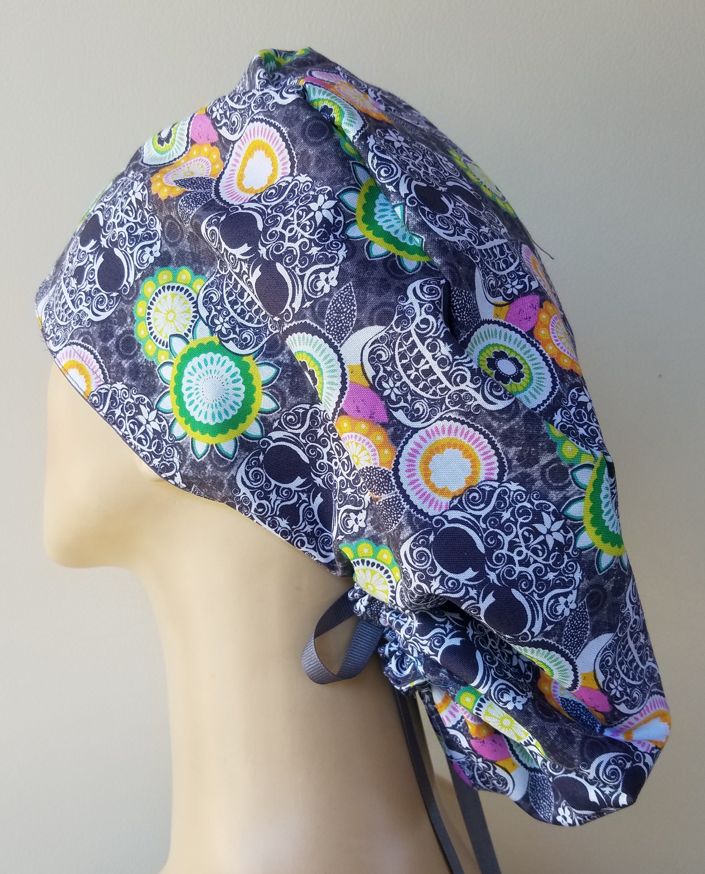 Ponytail scrub cap, reversible ponytail surgical scrub cap, scrub hat ...