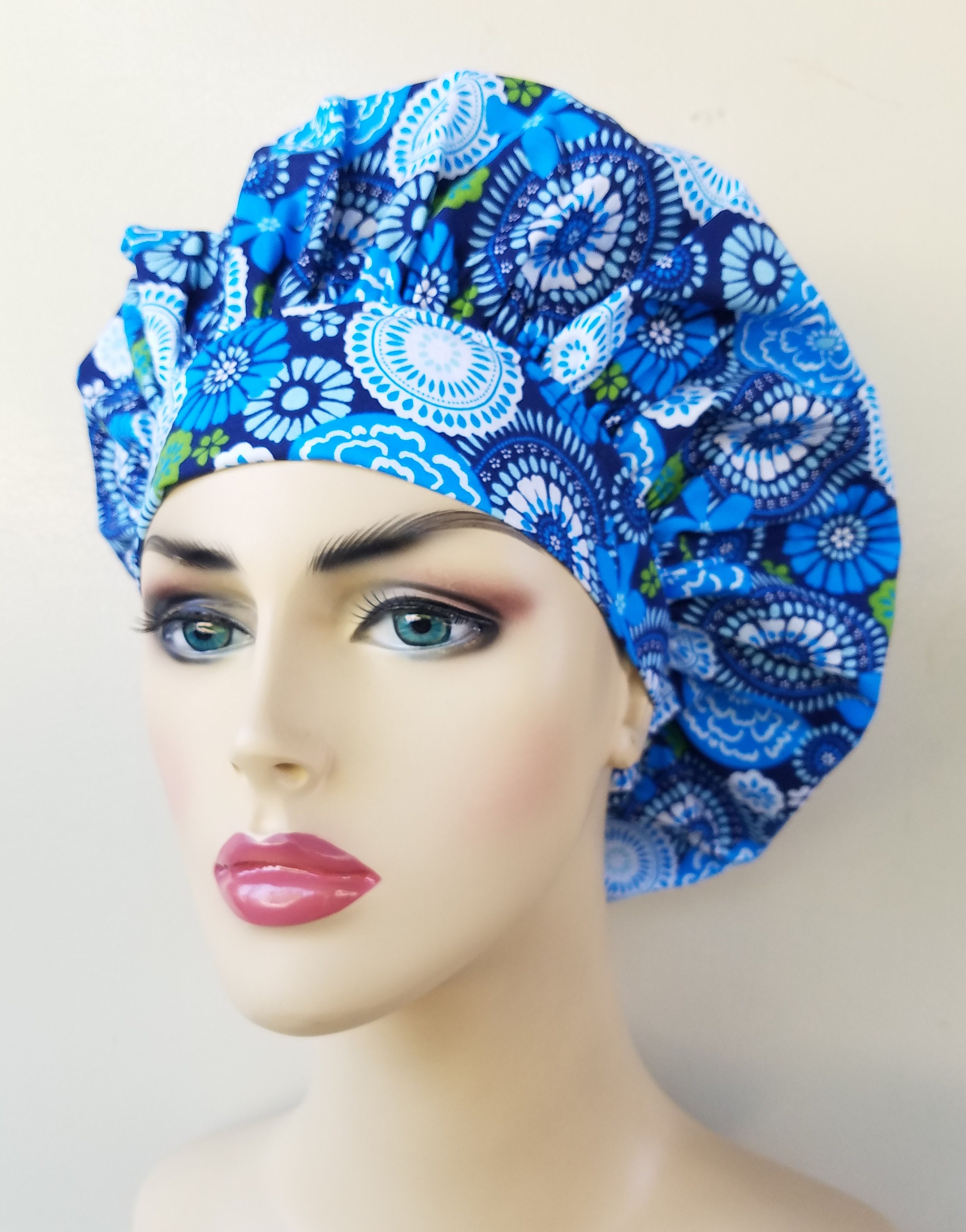 Bouffant surgical scrub hats, scrub hats for women, bouffant scrub hat