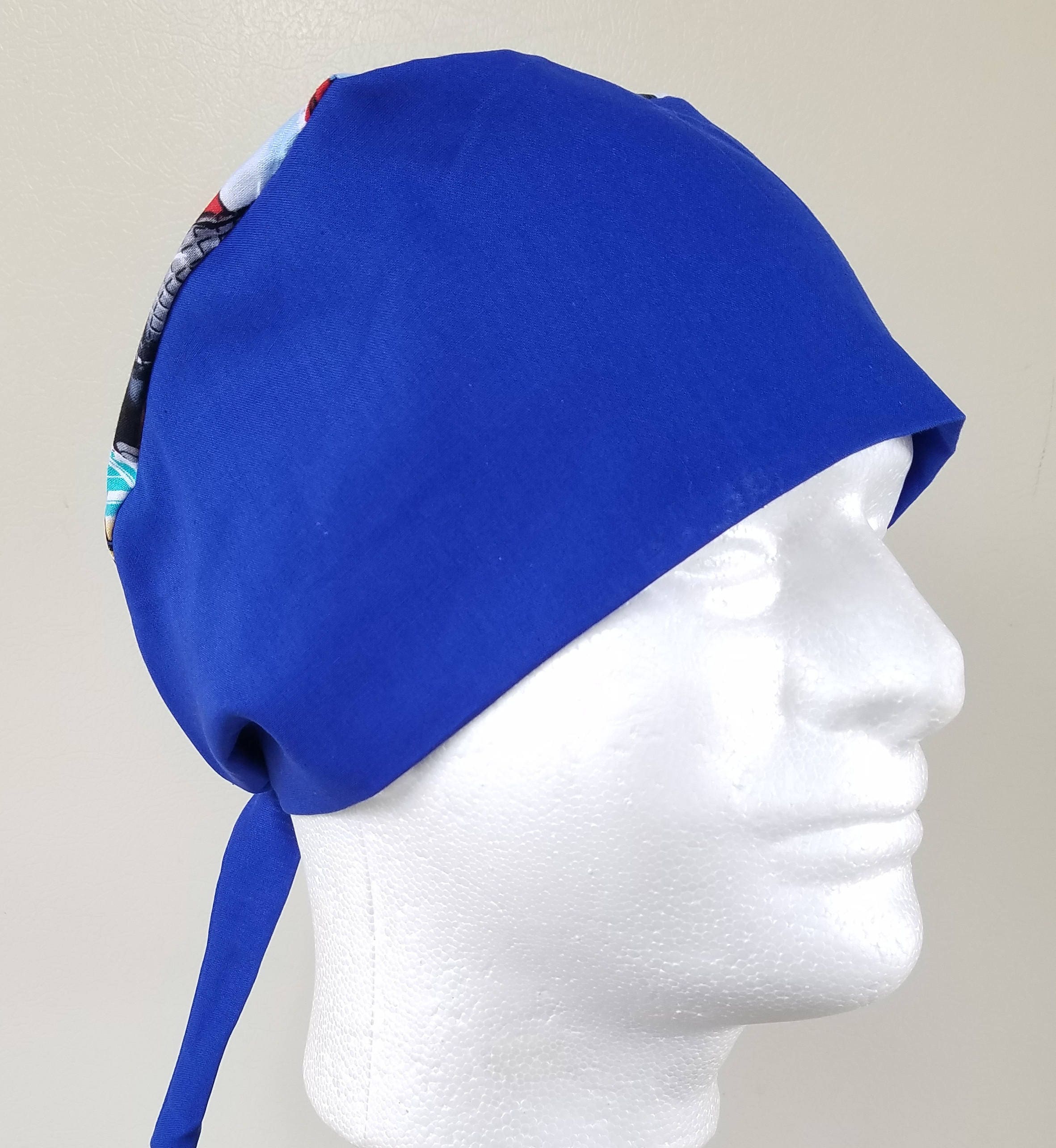 Mens surgical tie back scrub hat, scrub cap, scull cap, Scrub hat, men ...