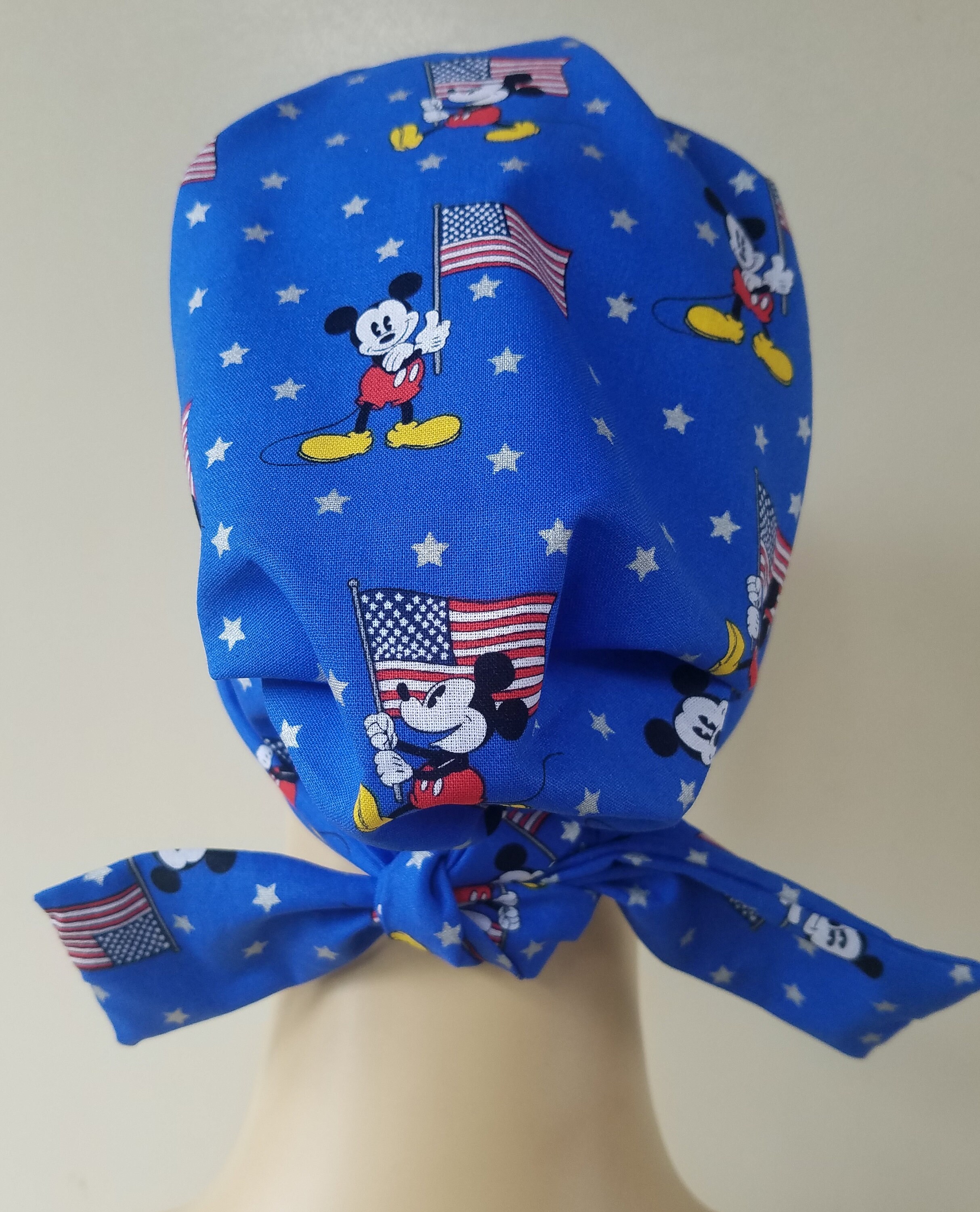Mickey Mouse scrub cap, scrub hat for women, pixie scrub cap, scrub cap, 4th of July scrub hat