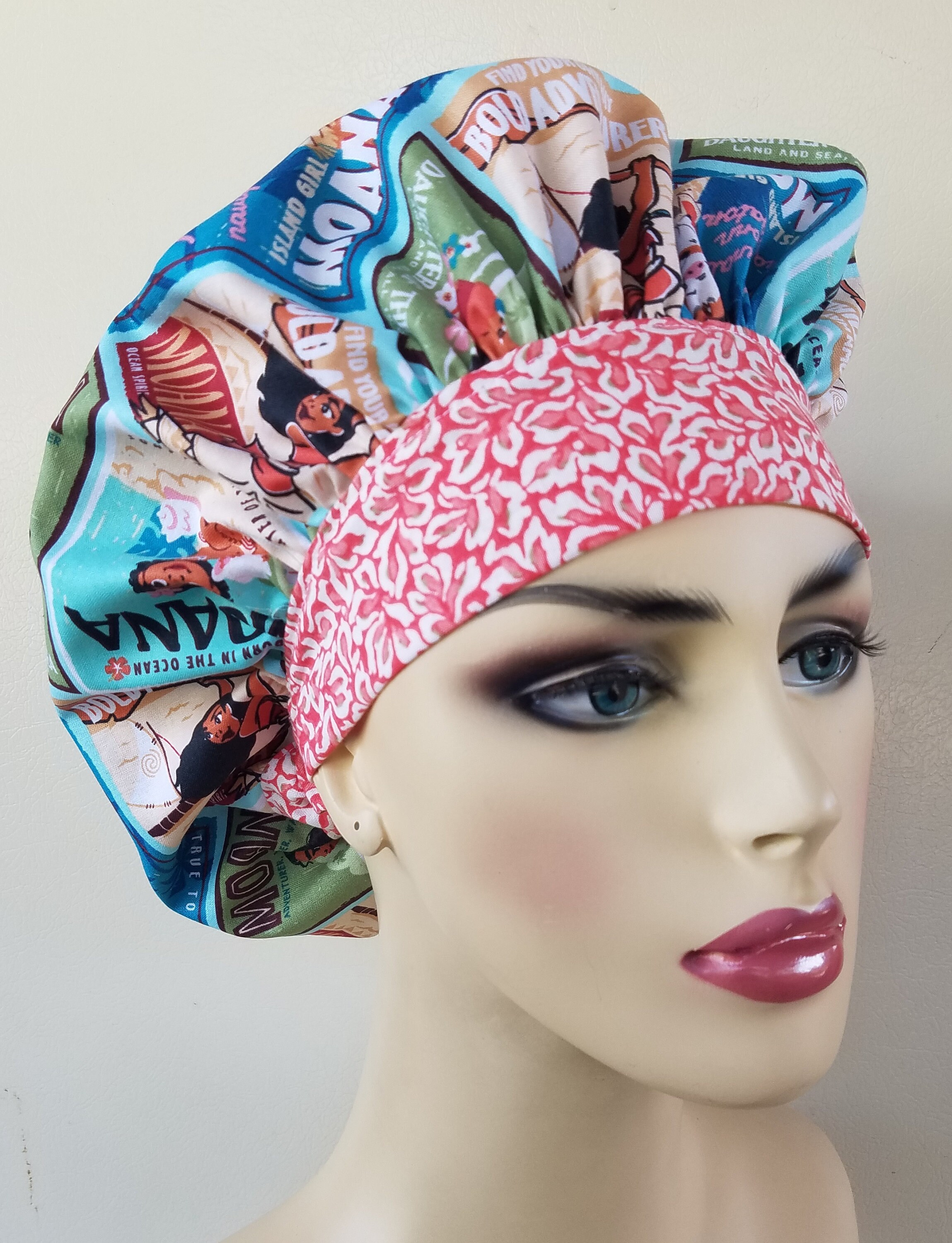 Moana Bouffant surgical scrub hat 