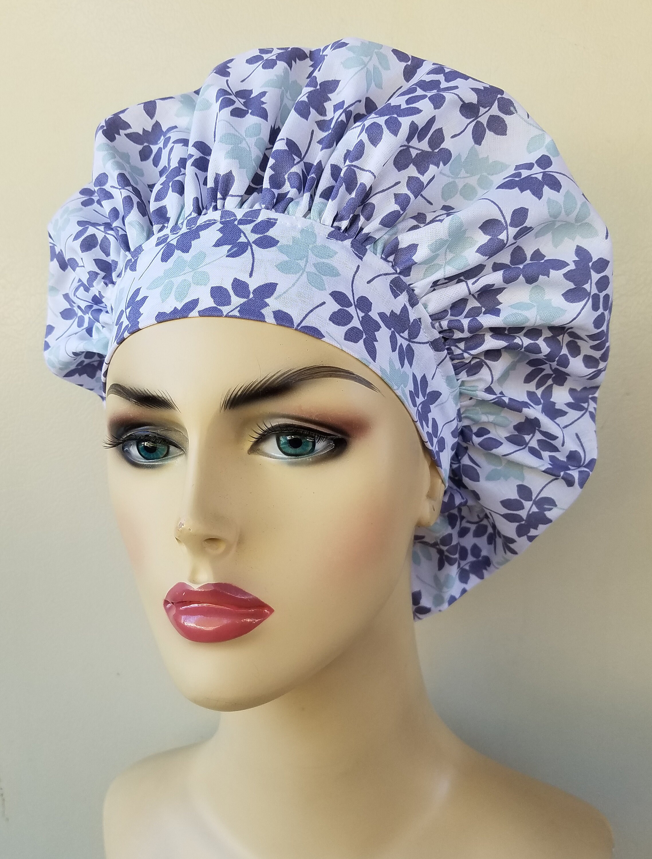 Scrub cap, Blue scrub hat, scrub cap for women, bouffant scrub hats