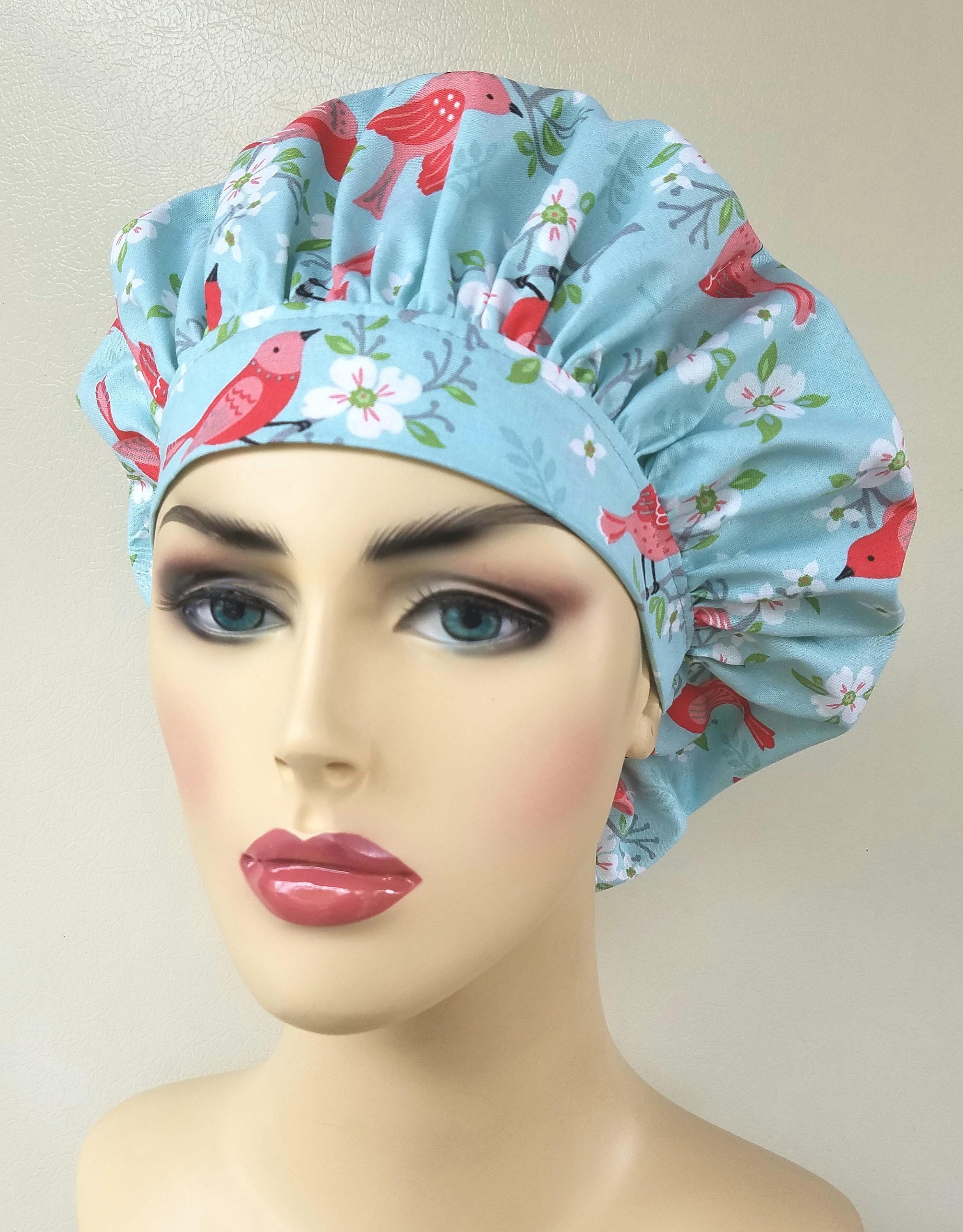 Bouffant surgical scrub hat, scrub cap for women, bouffant scrub hat ...
