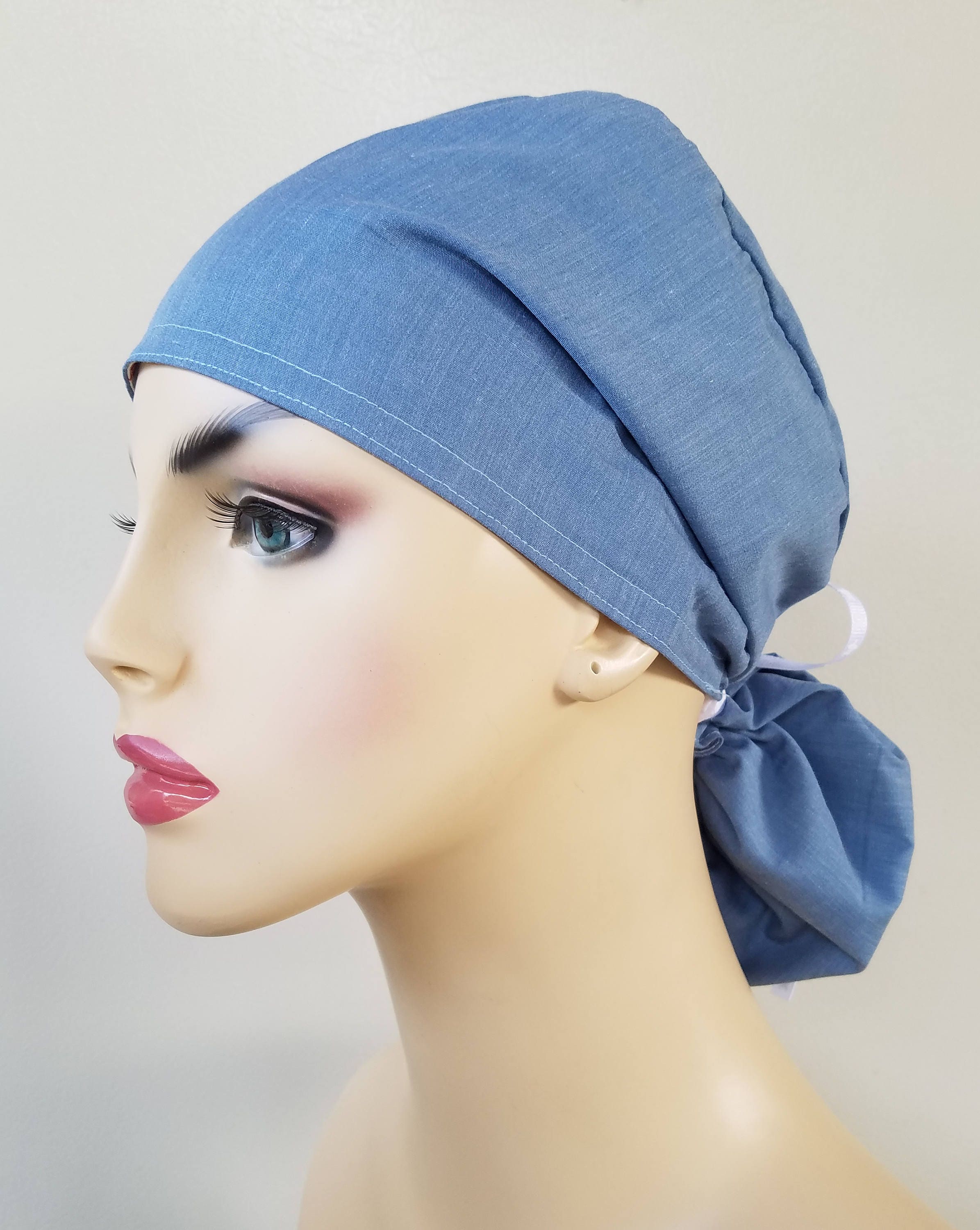 Ponytail scrub hat, ponytail surgical scrub hat, scrub cap, surgical