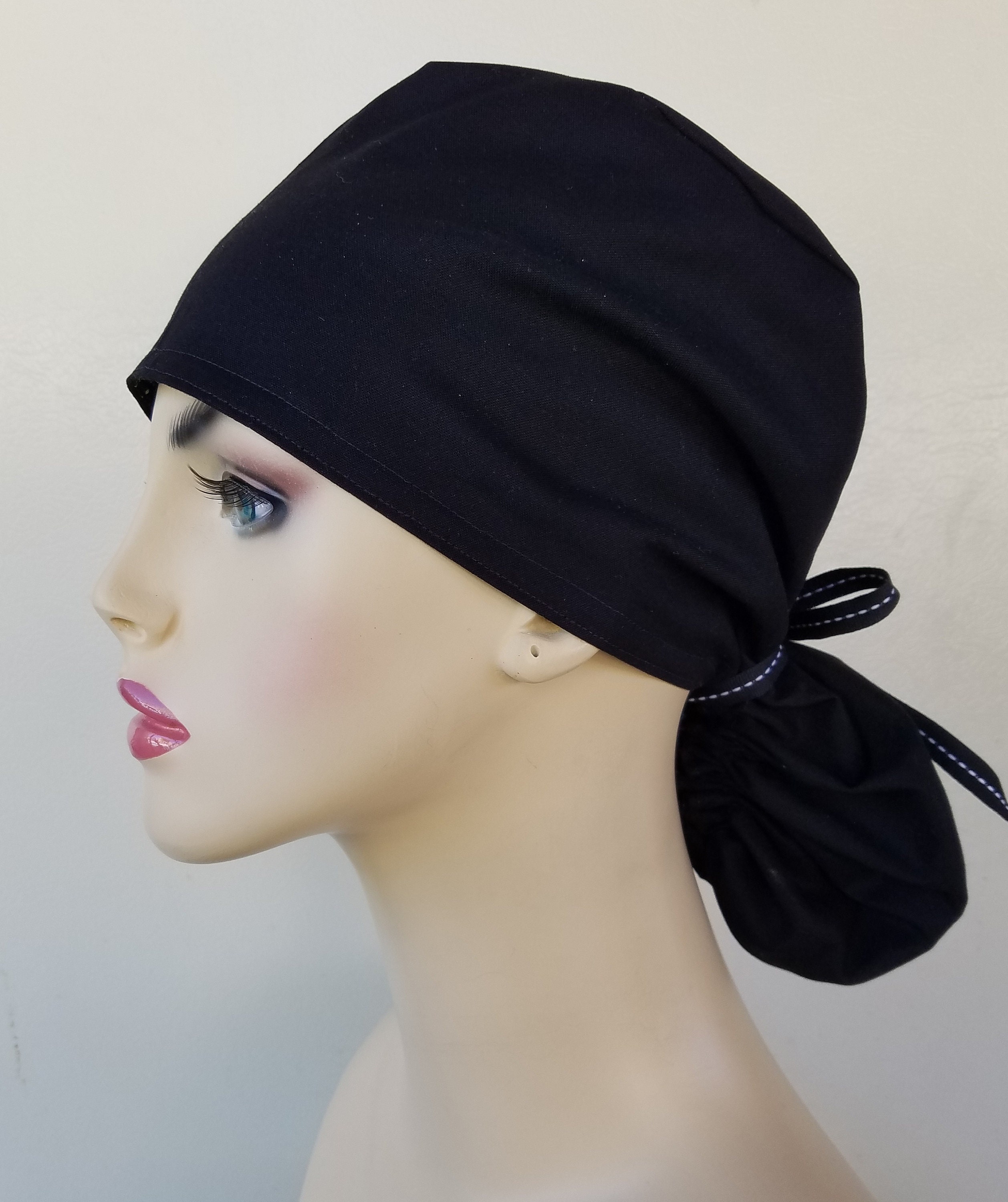 Ponytail scrub hat, ponytail surgical scrub hat, scrub cap, surgical