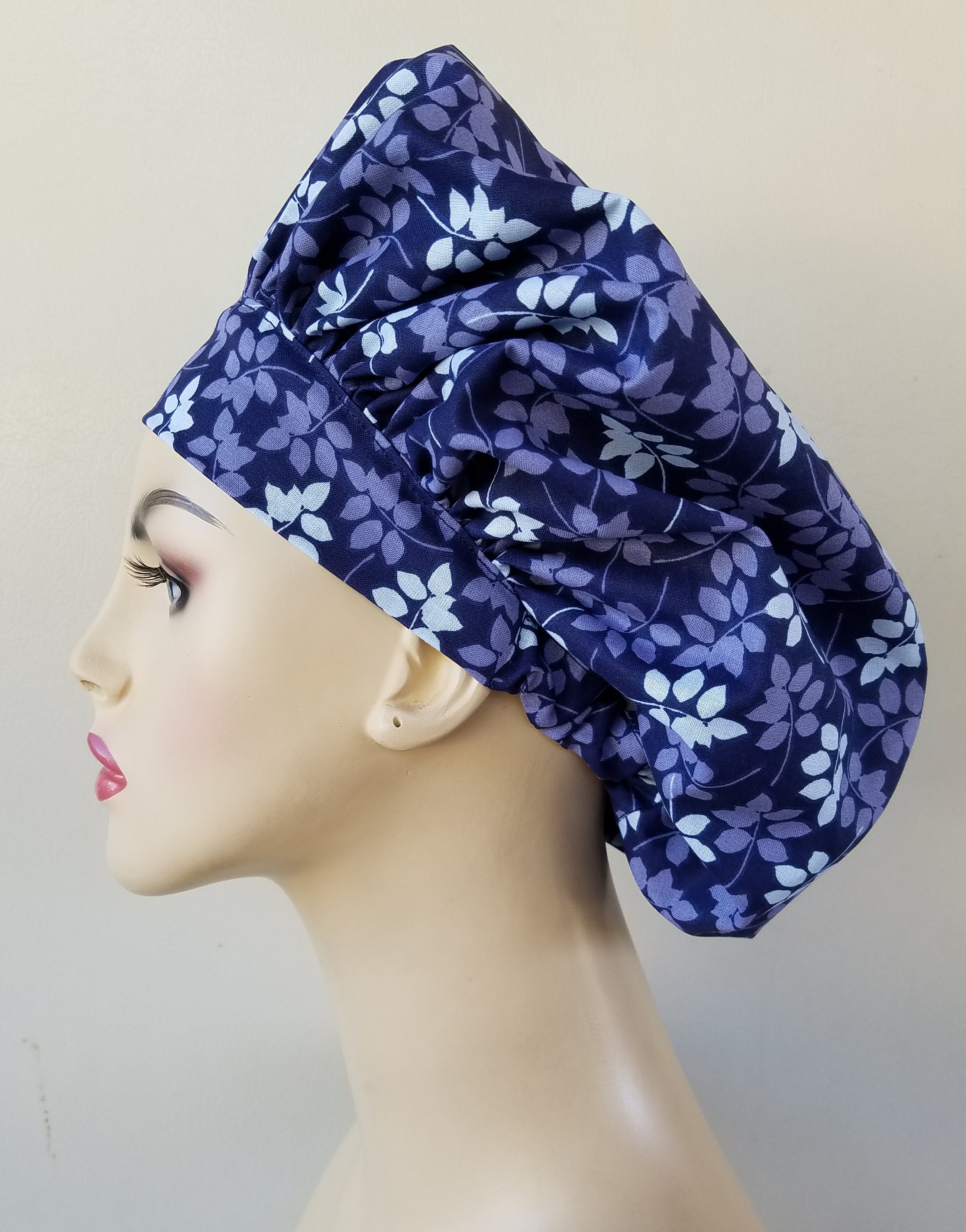 Scrub cap, Blue scrub hat, scrub cap for women, bouffant scrub hats