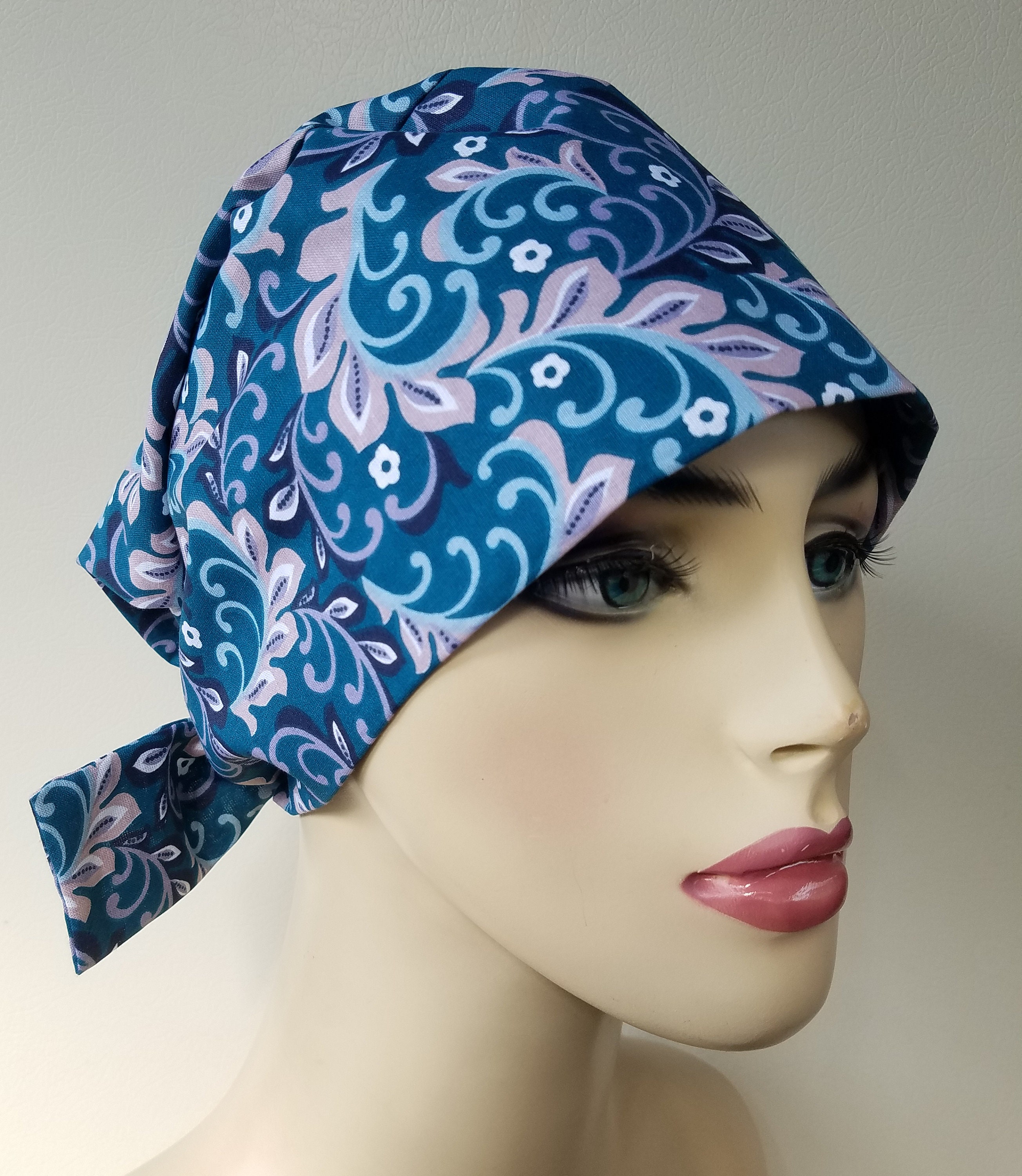 Pixie scrub cap, willow branch scrub hat for women, pixie scrub hat ...