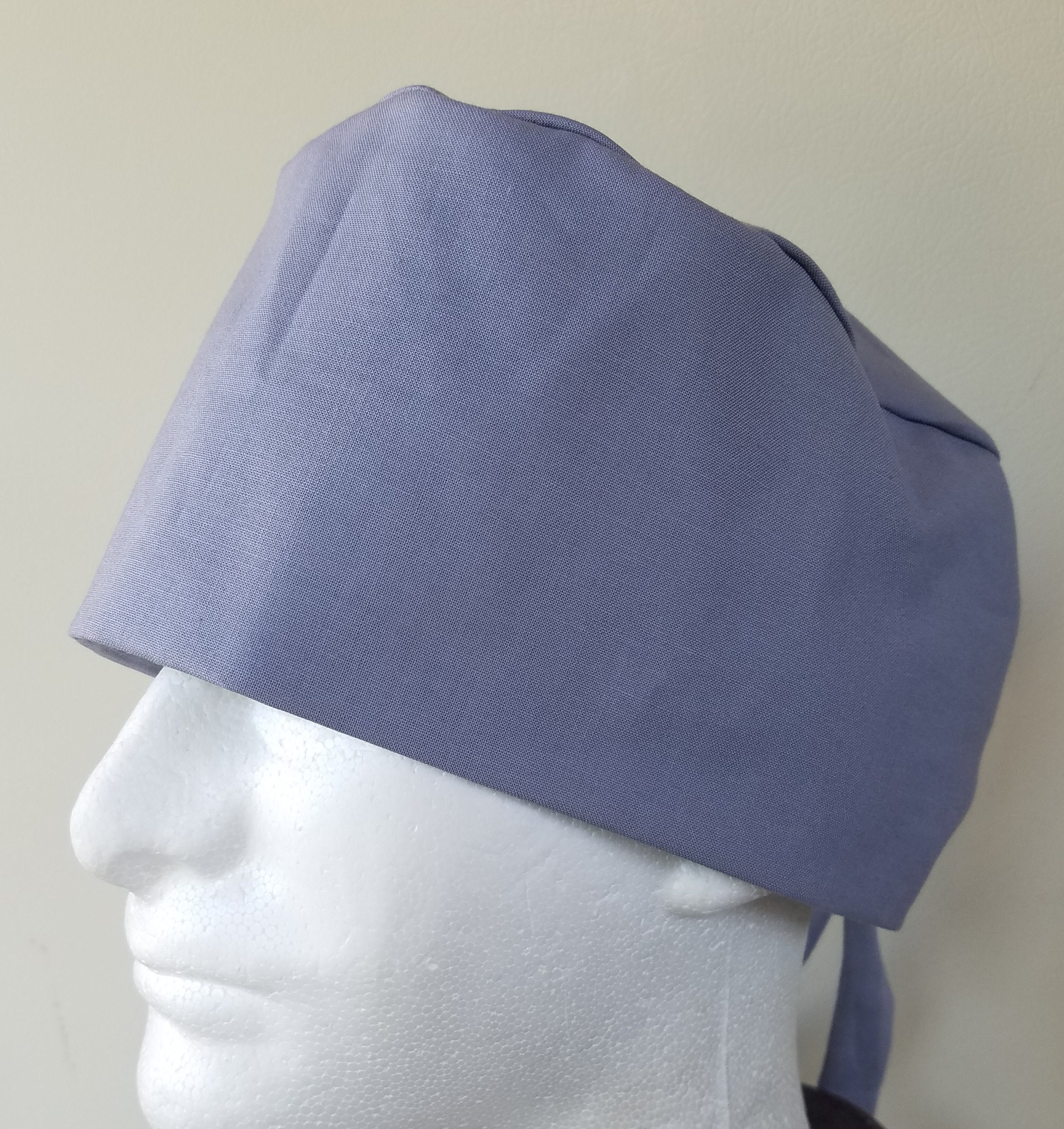 Mens solid gray scrub cap, scrub cap, scull cap, Dr. Scrub hat, men surgical hat, men