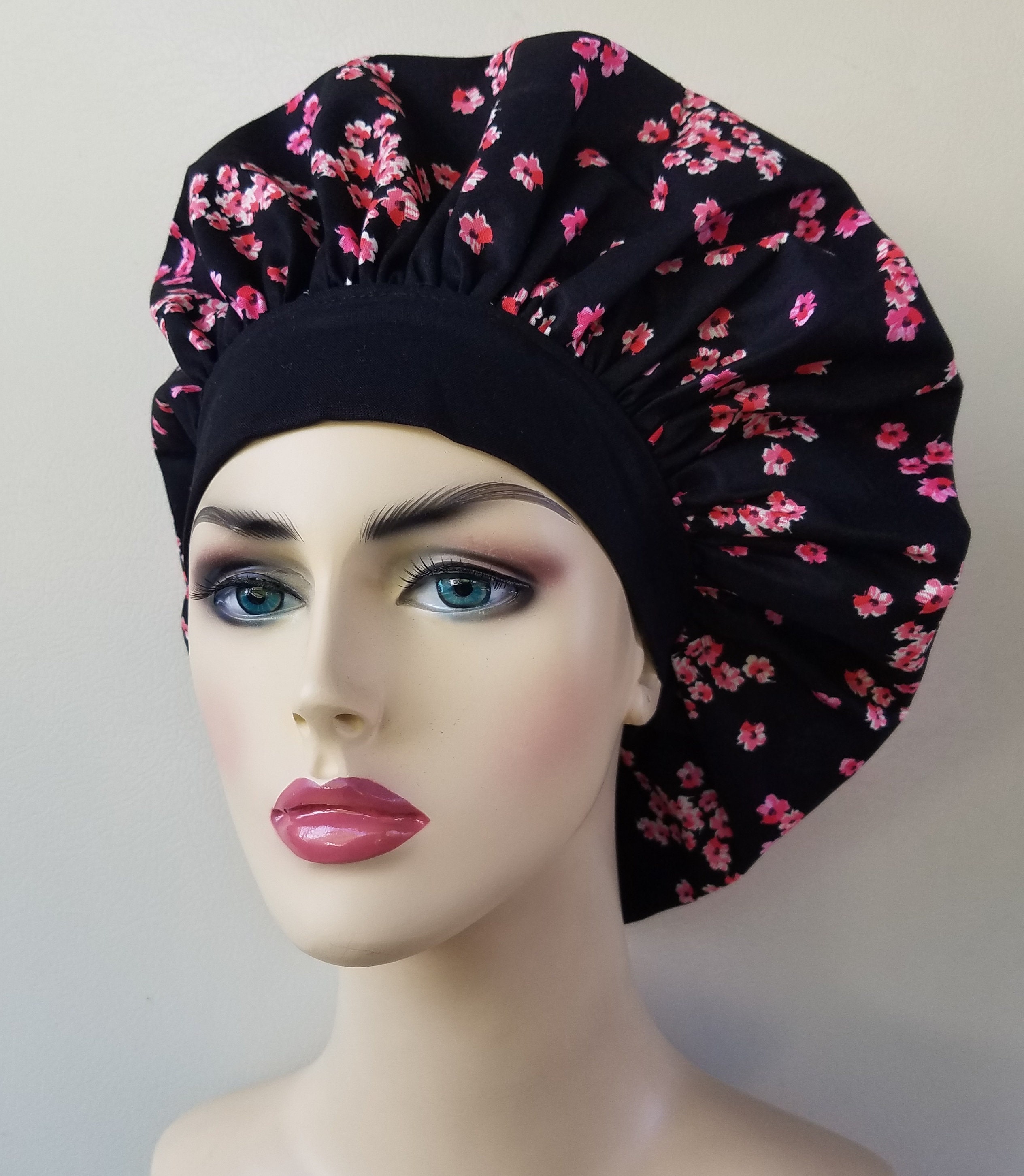 Details about   BOUFFANT STYLE SURGICAL Scrub Hat Cap Circles 