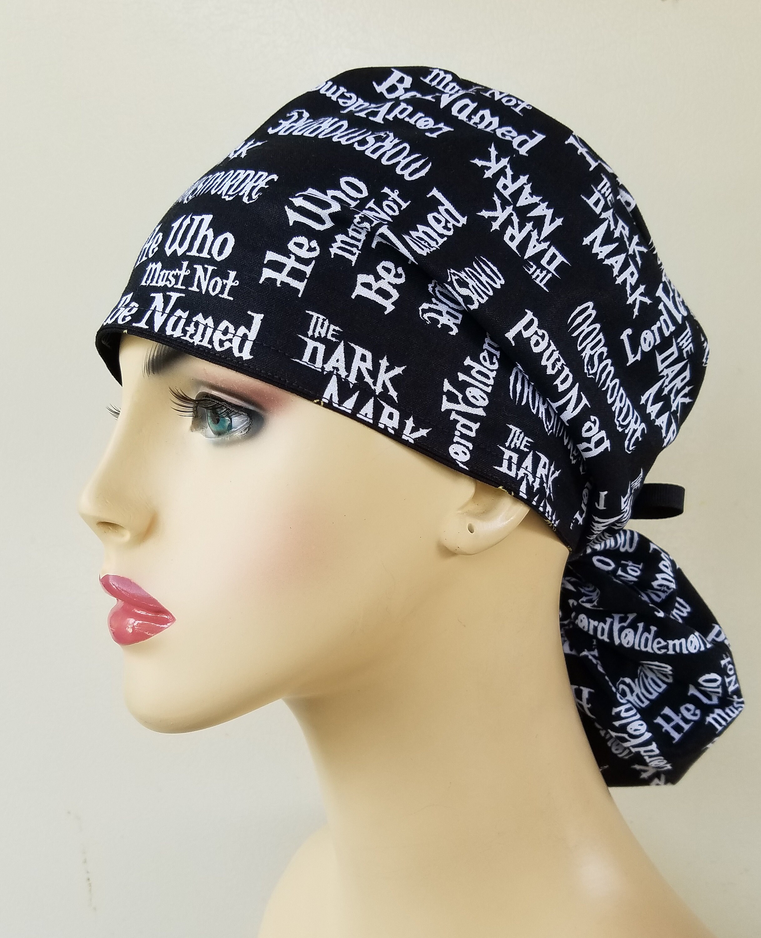 Harry Potter ponytail scrub cap, scrub hat