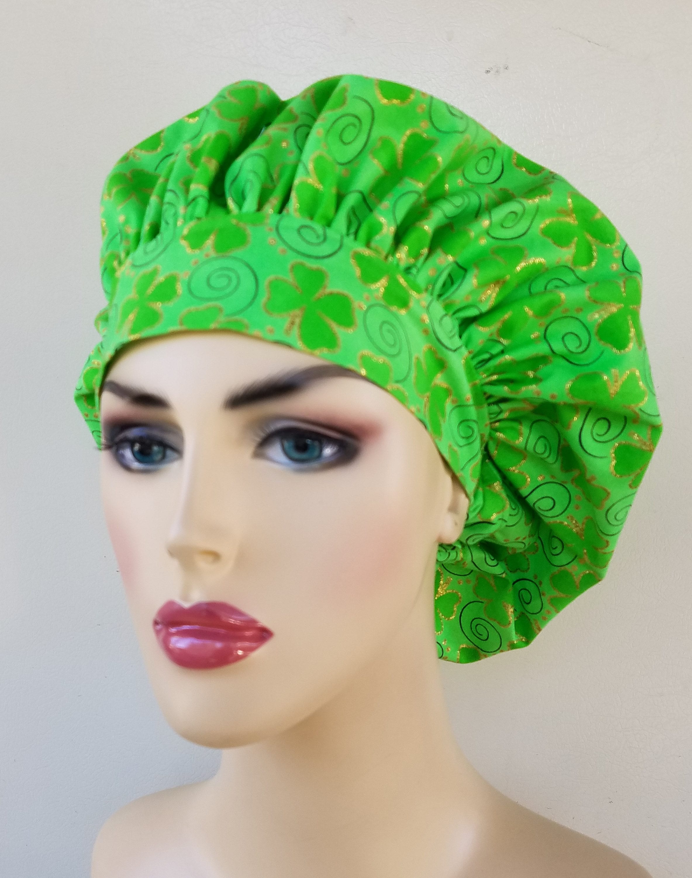 St. Patrick's day, Bouffant surgical scrub hat, scrub cap for women ...