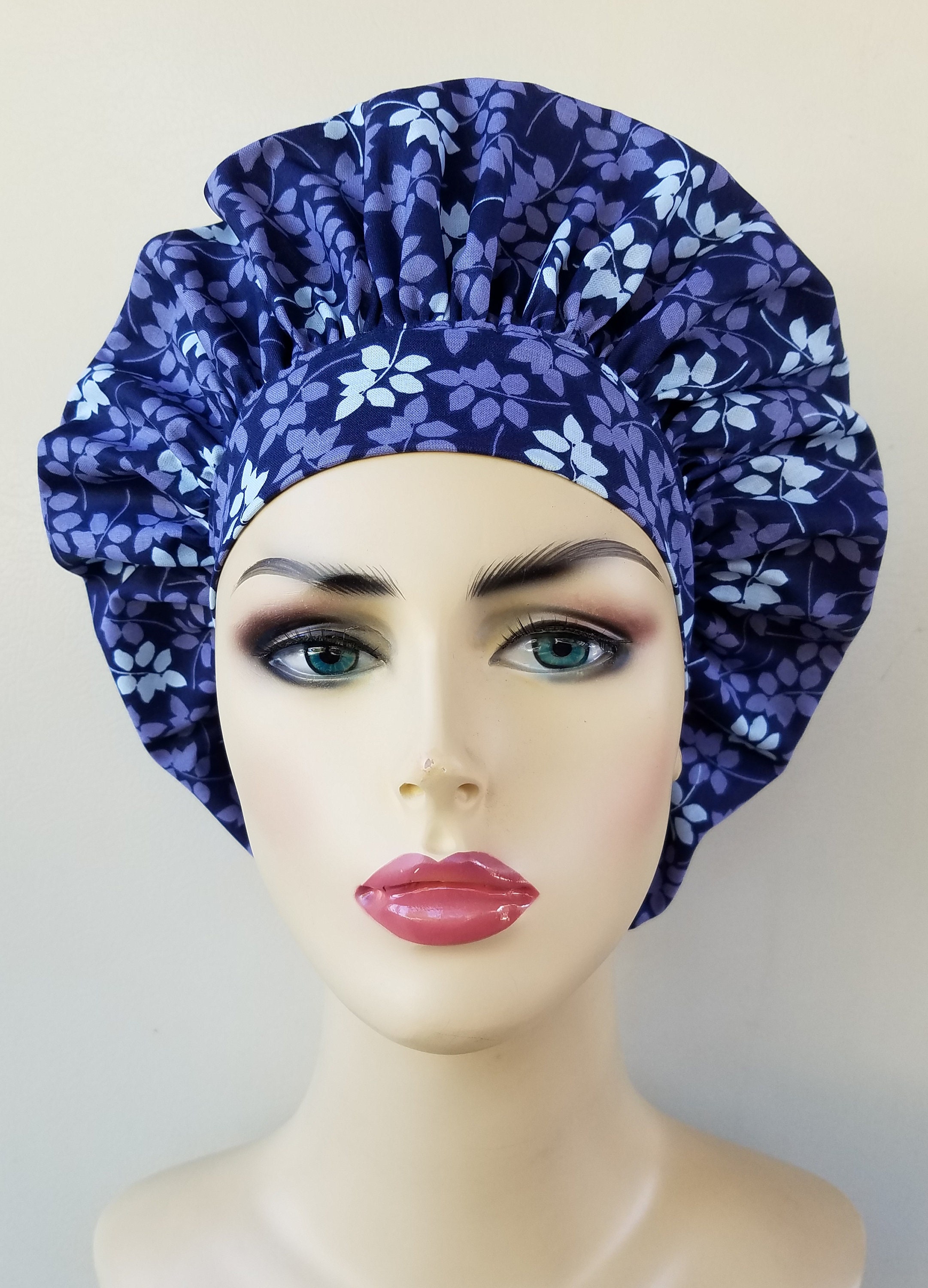Scrub cap, Blue scrub hat, scrub cap for women, bouffant scrub hats