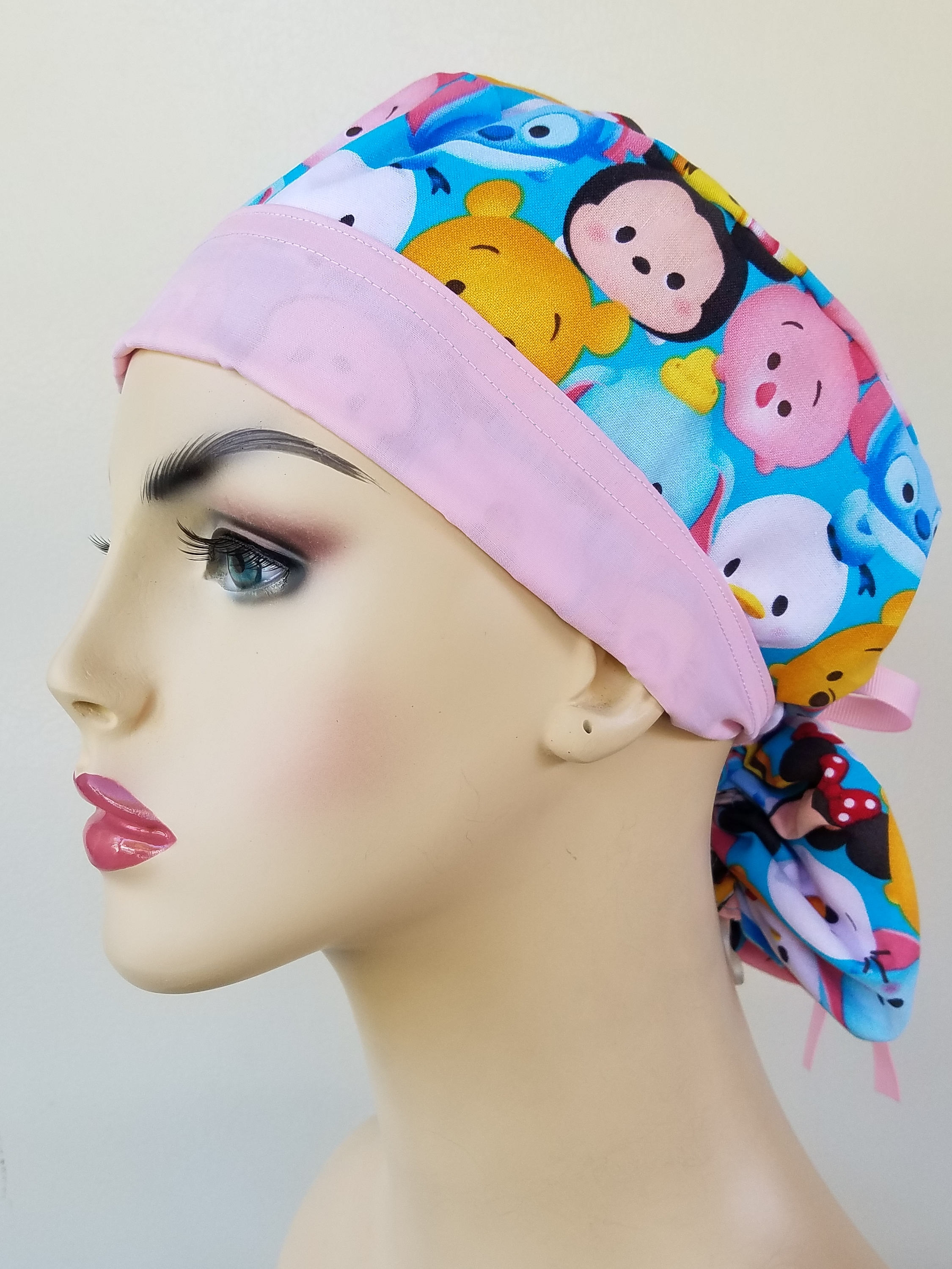 Ponytail scrub hat, ponytail surgical scrub hat, scrub cap, surgical