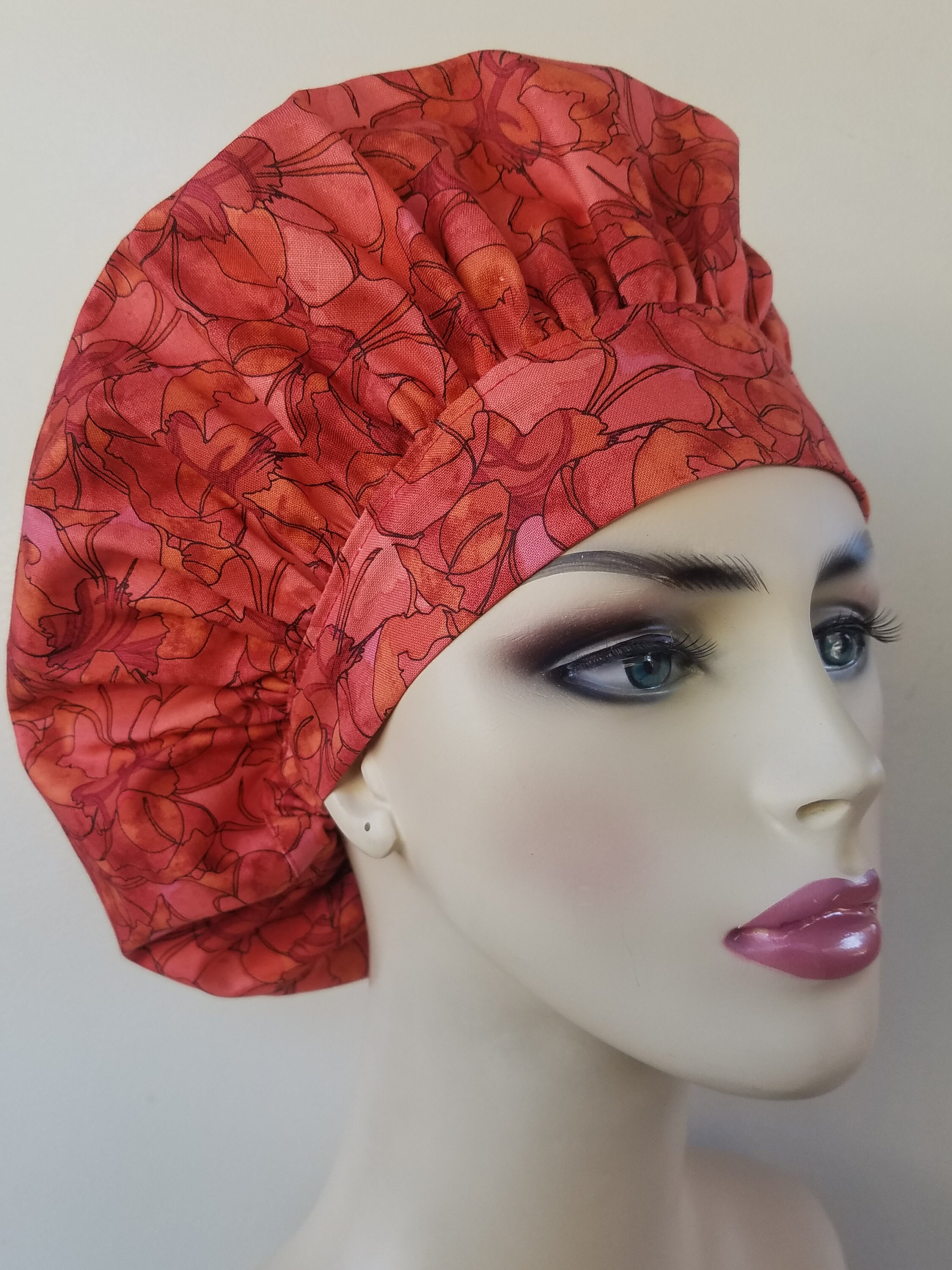 Bouffant surgical scrub hat, scrub cap for women, scrub hat, surgical