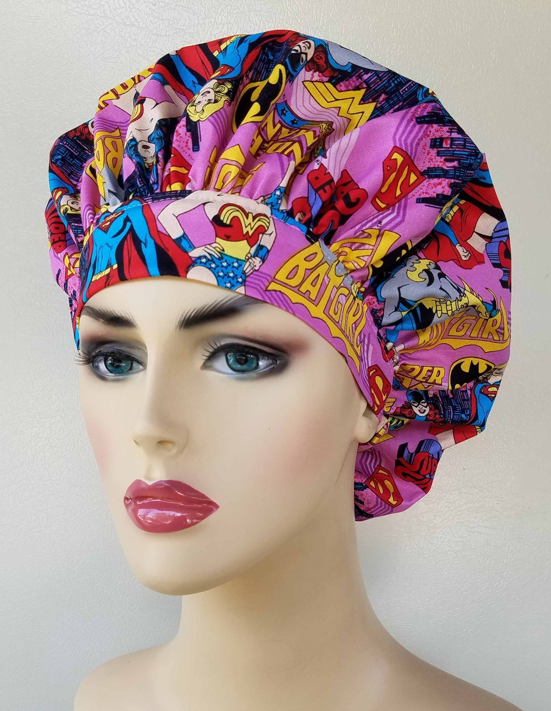 women, bouffant scrub hat, surgical cap 