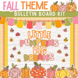 Fall Bulletin Board Kit,  Autumn Pumpkins Decor, Welcome to Our Patch, Trendy, Groovy, Retro, Printable Borders, Editable, Classroom Decor