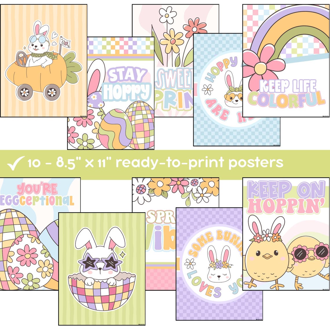 Editable Groovy Spring Classroom Posters, April Bulletin Board Ideas ...