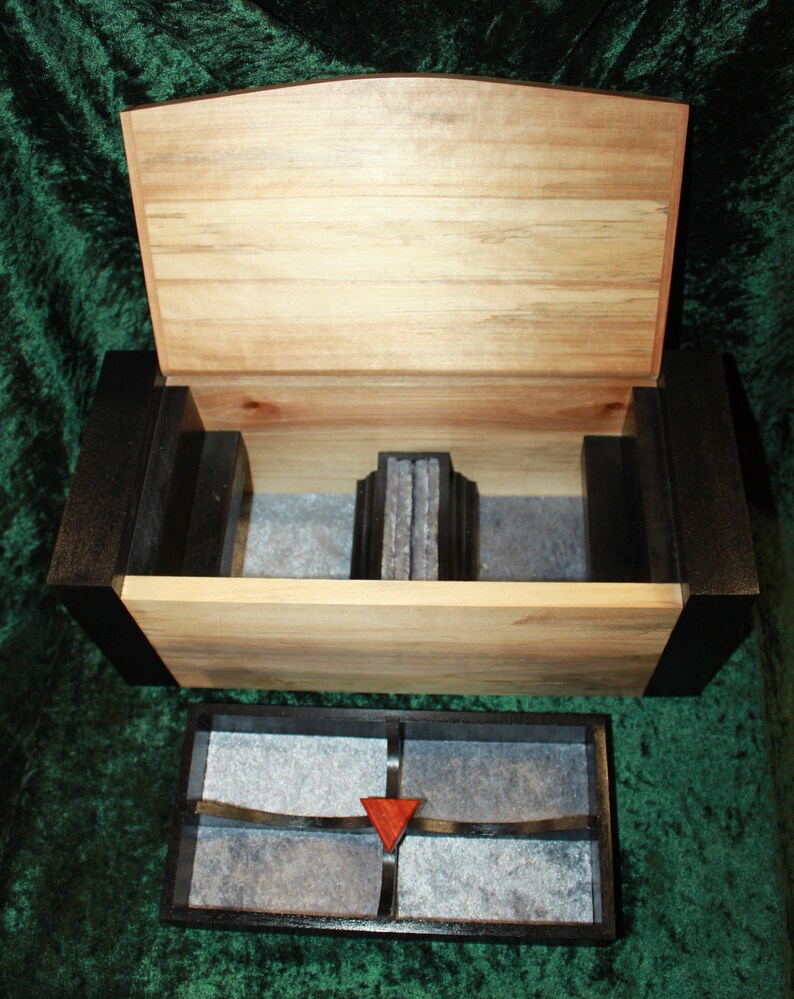 Secret Compartment Box. Keepsake Boxes. Dyed Wood and Spalted Etsy