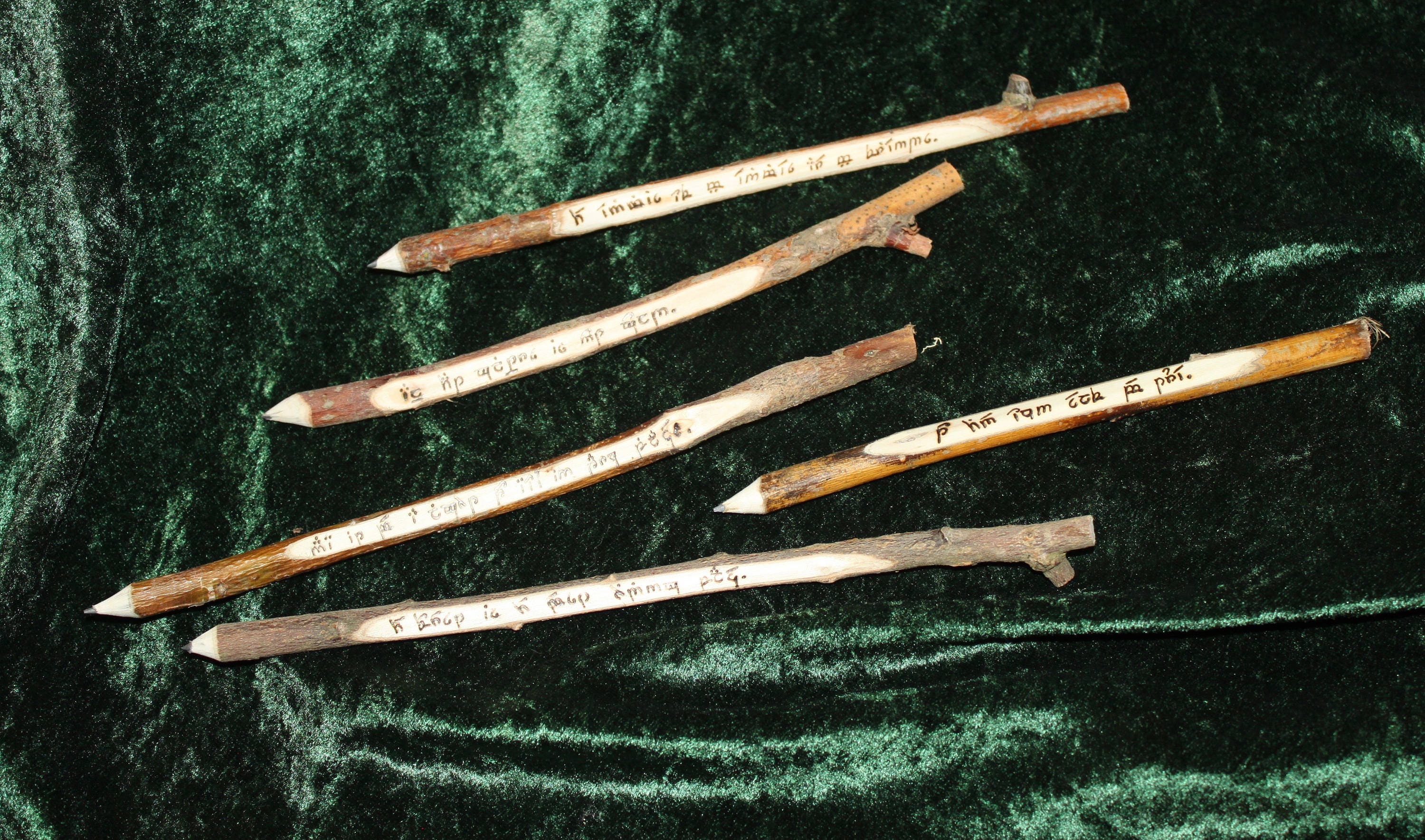 Elvish Twig Pencils. Elvish Writing. Woodland Realm Writing Implements ...