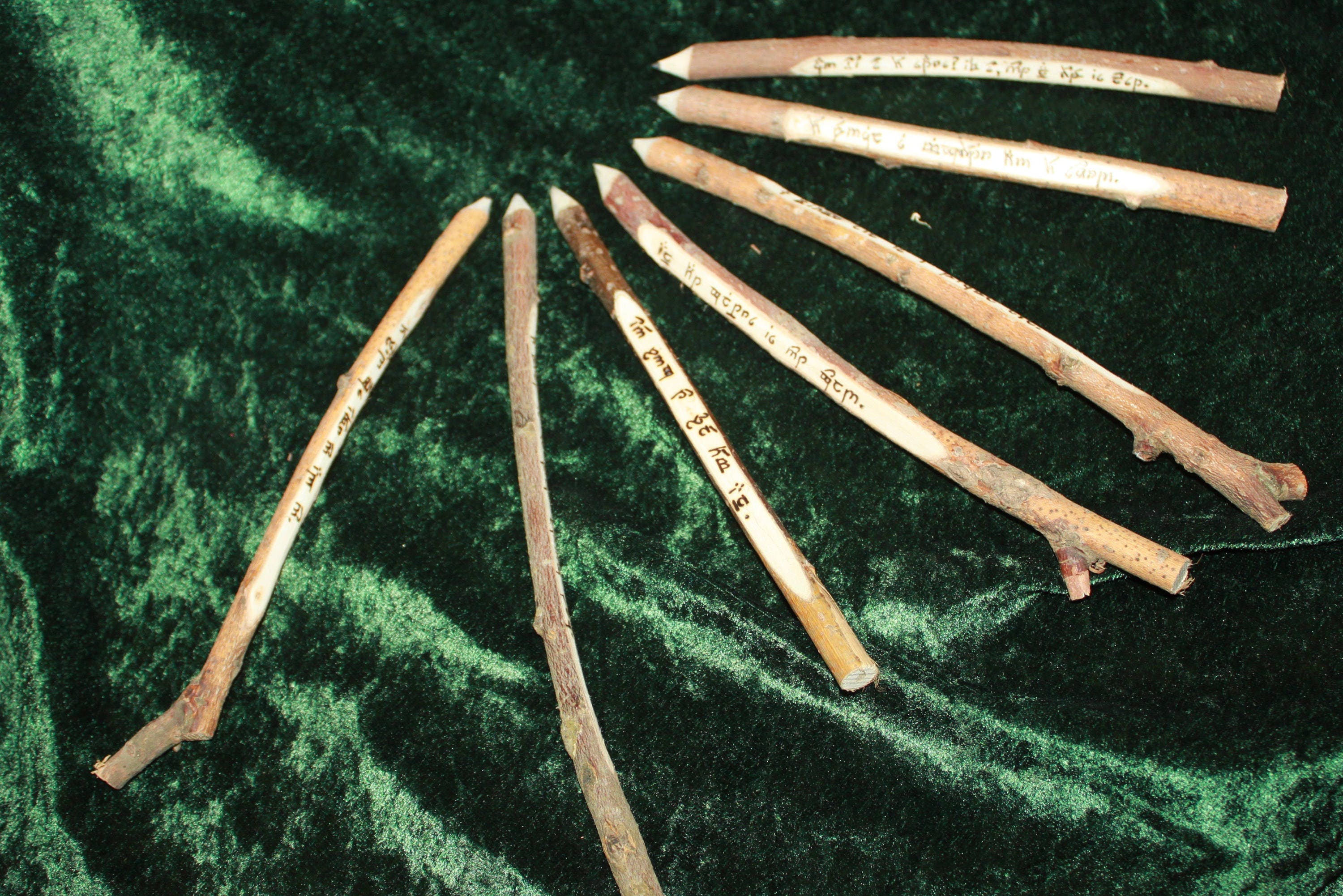 Elvish Twig Pencils. Elvish Writing. Woodland Realm Writing Implements ...