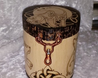 Celtic Bear Jewelry Box. Red Velvety insides. Pyrography Polar Bears. Three baby Bears. Wire wrapped latch. Birthday/Graduation gift. Celtic