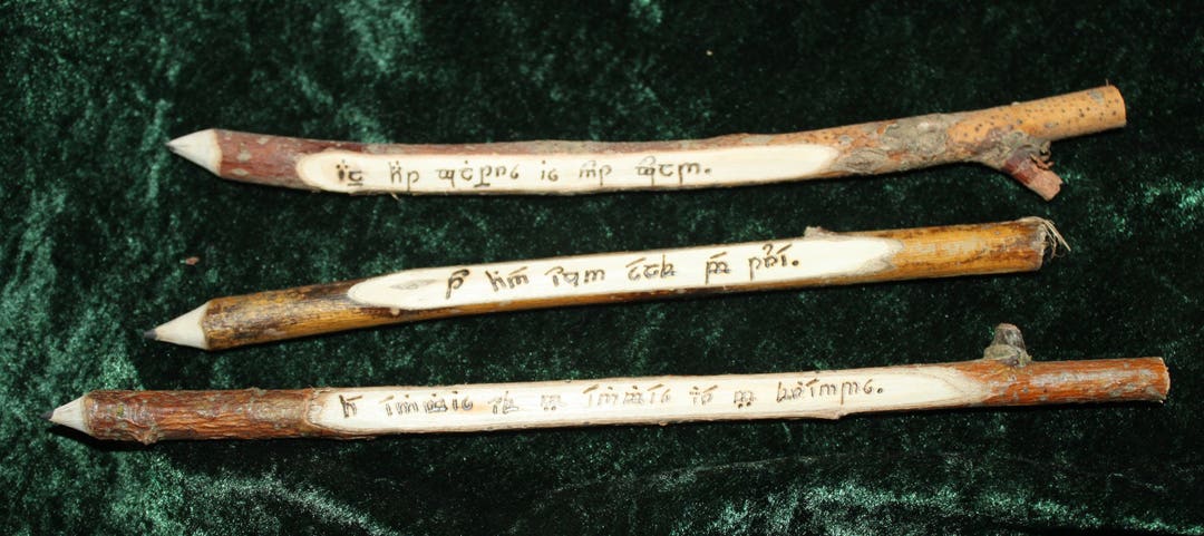 Elvish Twig Pencils. Elvish Writing. Woodland Realm Writing Implements ...