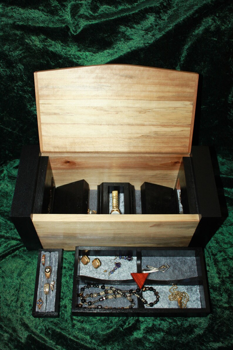 Secret Compartment Box. Keepsake Boxes. Dyed Wood and Spalted Etsy