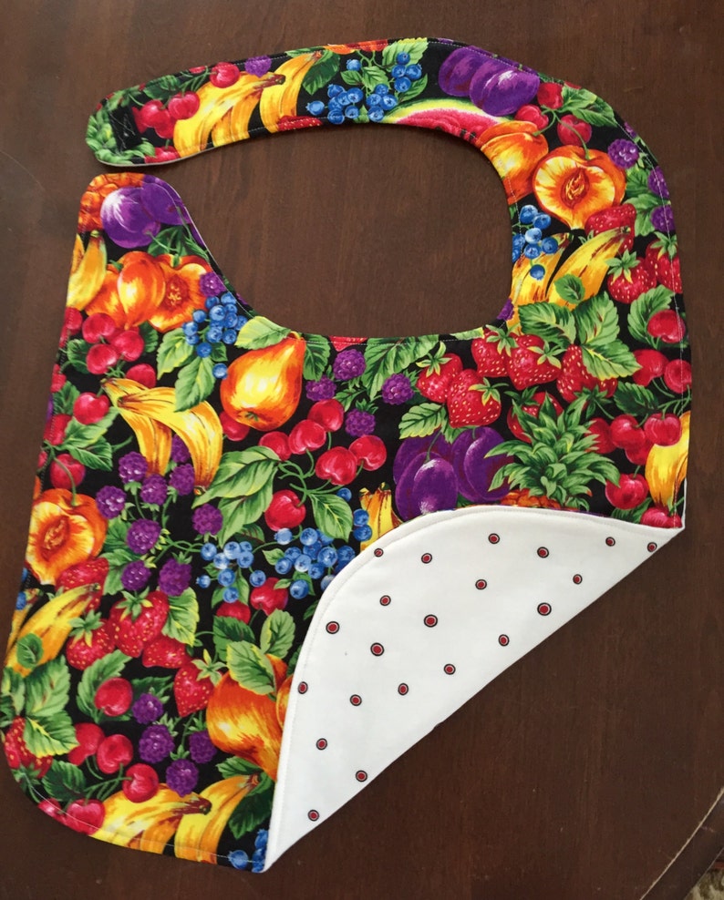 Adult bibs for seniors .Two bibs reversible.12 inches from Etsy