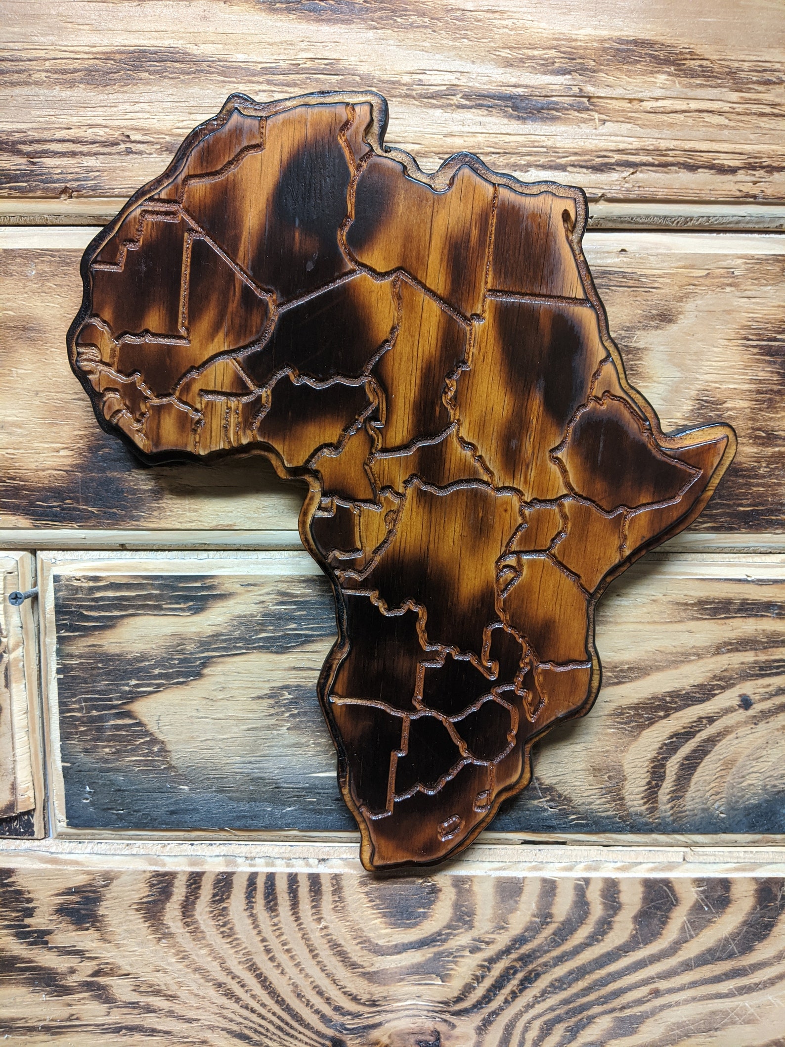 Wooden Africa Sign Africa Map Africa Decor Africa Gift Etsy