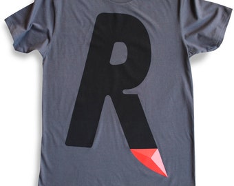 R is for Razortown T-shirt (charcoal)