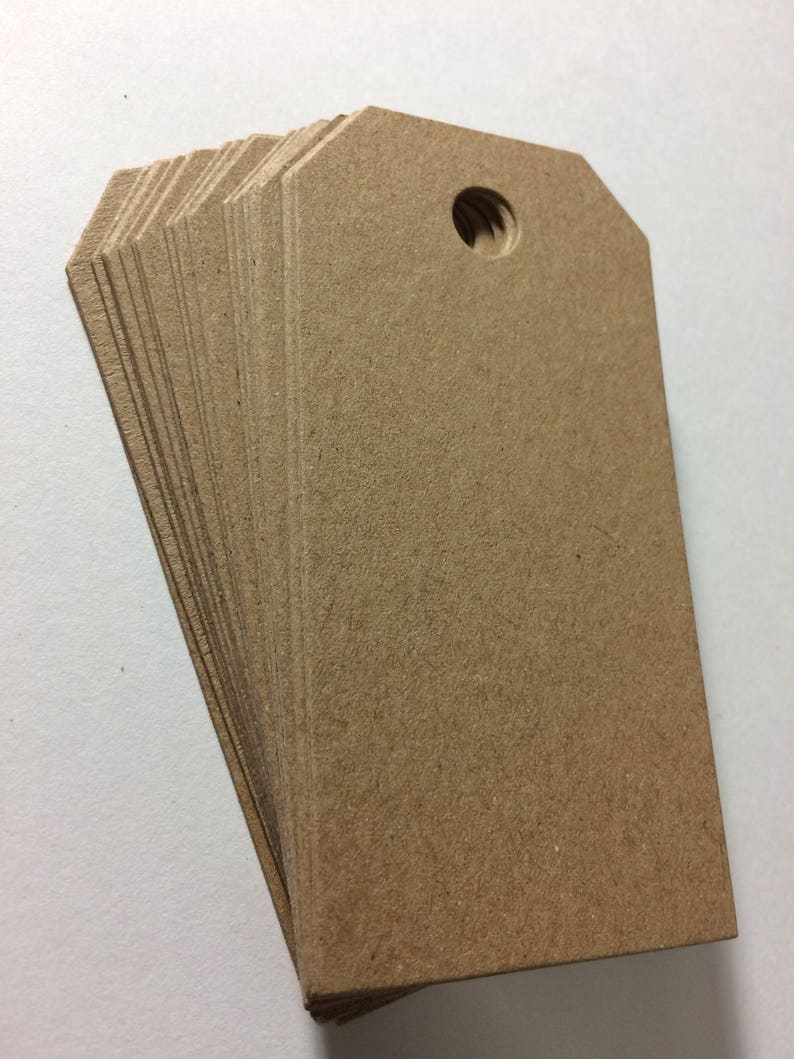 Blank Kraft cardstock gift tags Etsy