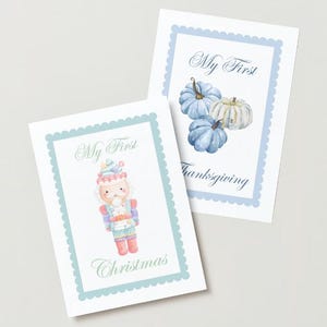 Cartes imprimables Les premières fêtes de bébé