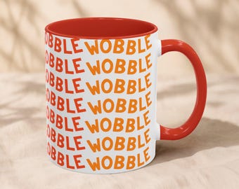 Tasse à motif répété « Gobble Gobble Gobble Wobble » de Thanksgiving | Tasse décorative en céramique, cadeau de fête des amis